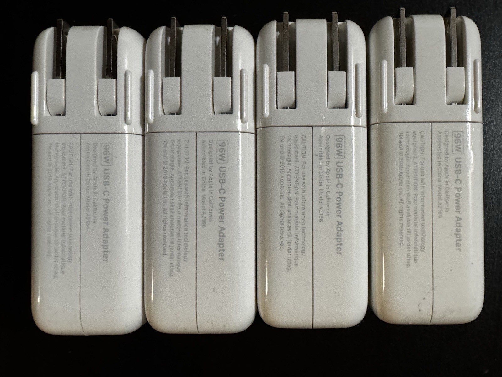 Lot of 4 OEM Genuine Apple MacBook Pro 96W USB-C Power AC Adapter Charger  A2166