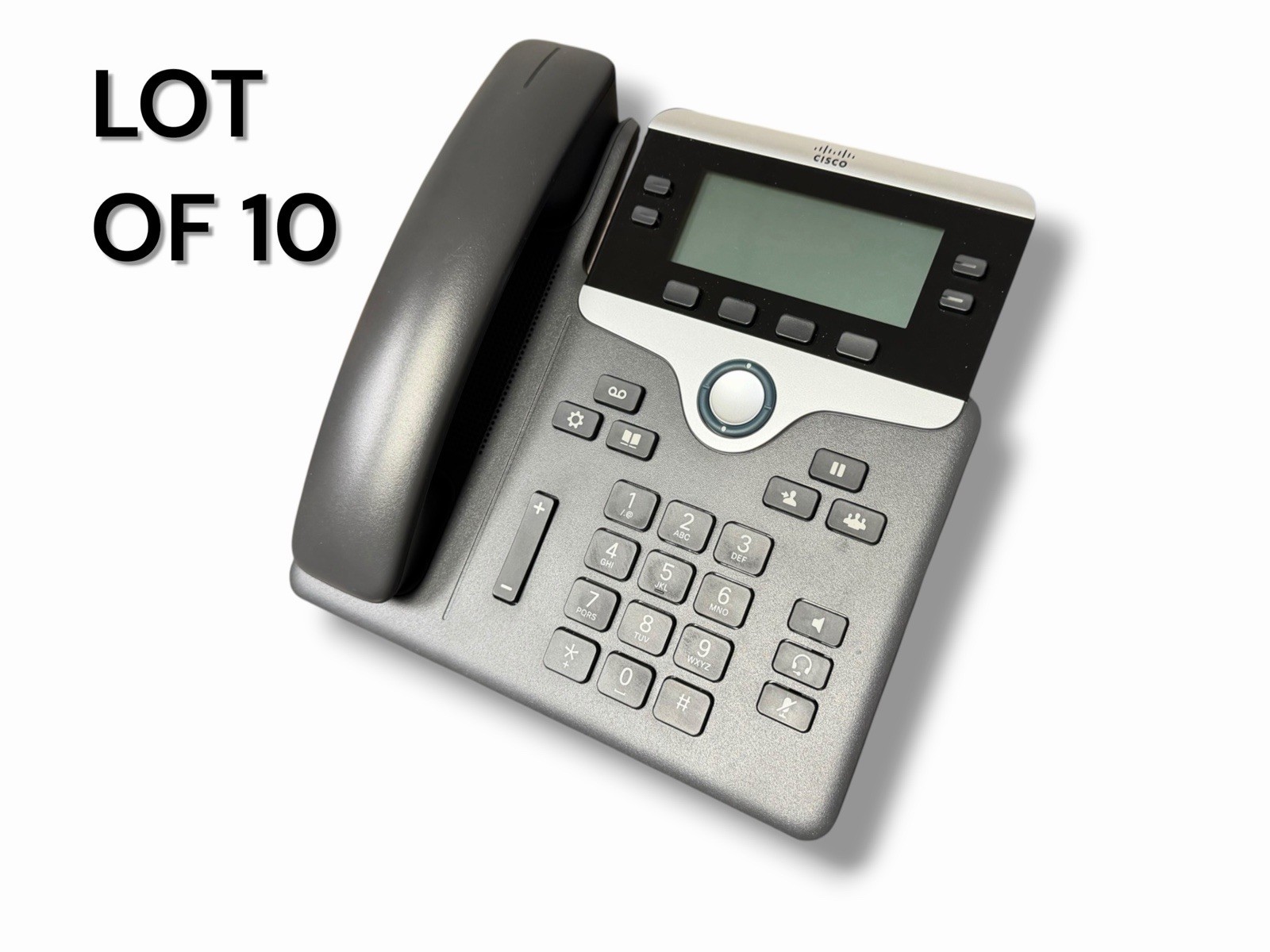 (10) Cisco CP-7841-K9 VoIP 4 Line Phones, Reset w/ Handset & Stand (300+ Avail.) (10) Cisco CP-7841-K9 VoIP 4 Line Phones, Reset w/ Handset & Stand (300+ Avail.)