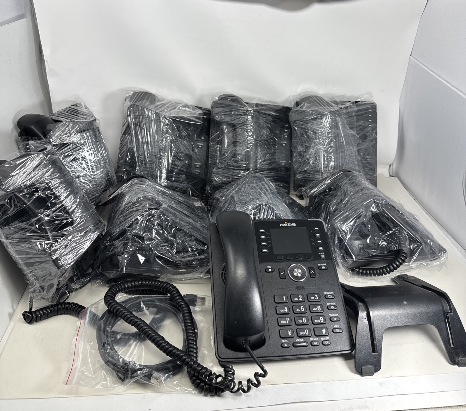 x9 Nextiva X-835 SIP VoIP Color Desk Phone w/ Stand Cord Lot Business x9 Nextiva X-835 SIP VoIP Color Desk Phone w/ Stand Cord Lot Business