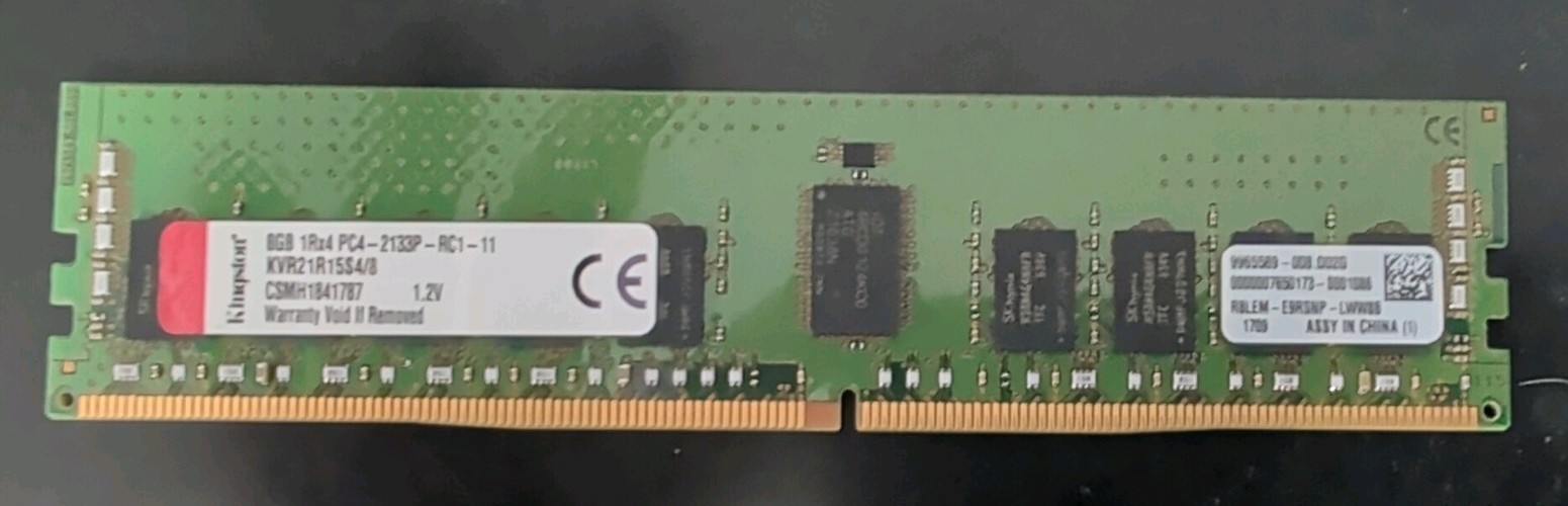 Kingston 8GB DDR4-2400 PC4-19200 1Rx8 ECC UDIMM Server Memory RAM KVR24E17S8/8MA