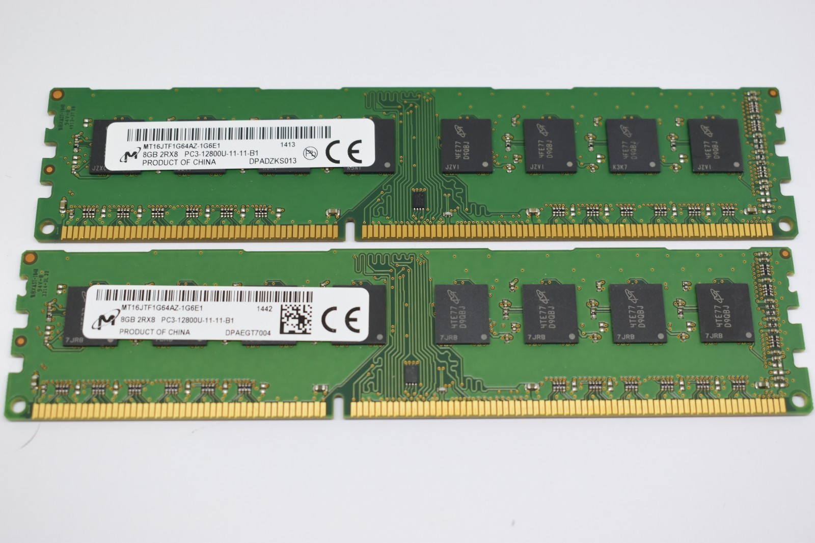 Micron 16GB (2x8GB) 2Rx8 DDR3 1600MHz PC3-12800U Desktop RAM