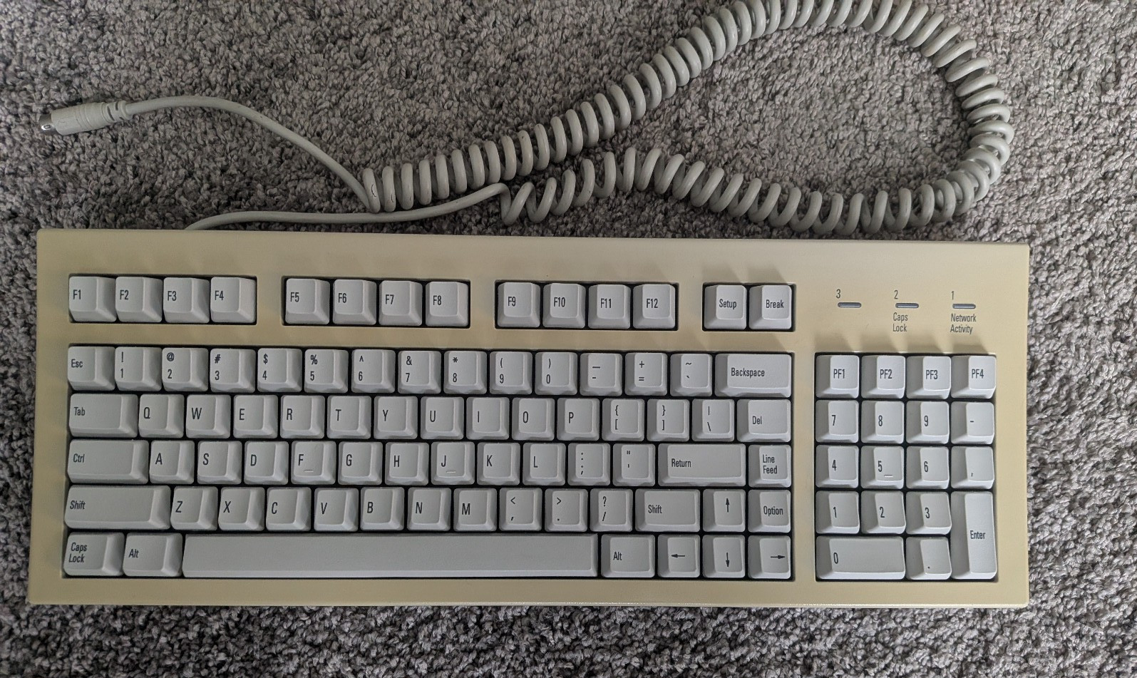 Vintage NCD N-97 Hi-Tek Linear White Space Invader Keyboard