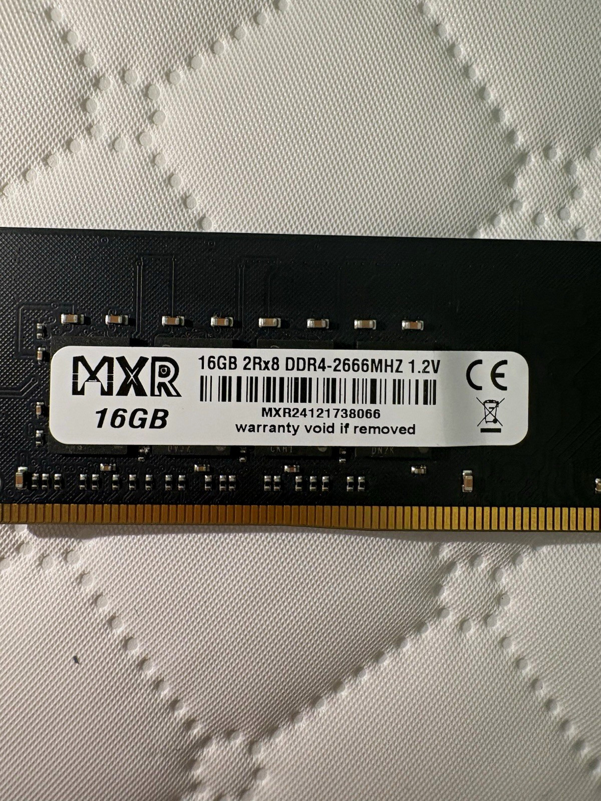MXR 96GB (6x16GB) DDR4-2666 288-Pin DIMM SDRAM 2Rx8 Memory Kit