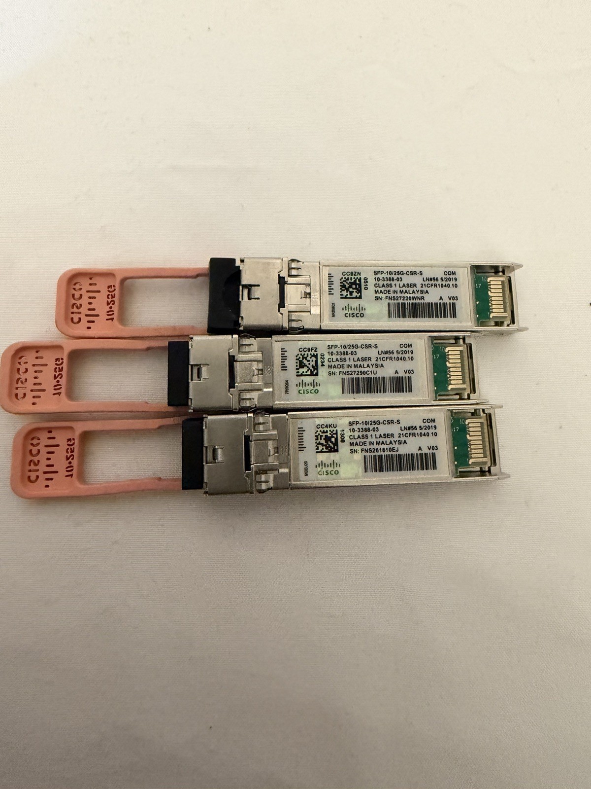 New Cisco SFP-10/25G-CSR-S 10/25G SFP28 Transceiver Module - W HOLOGRAM lot of 3