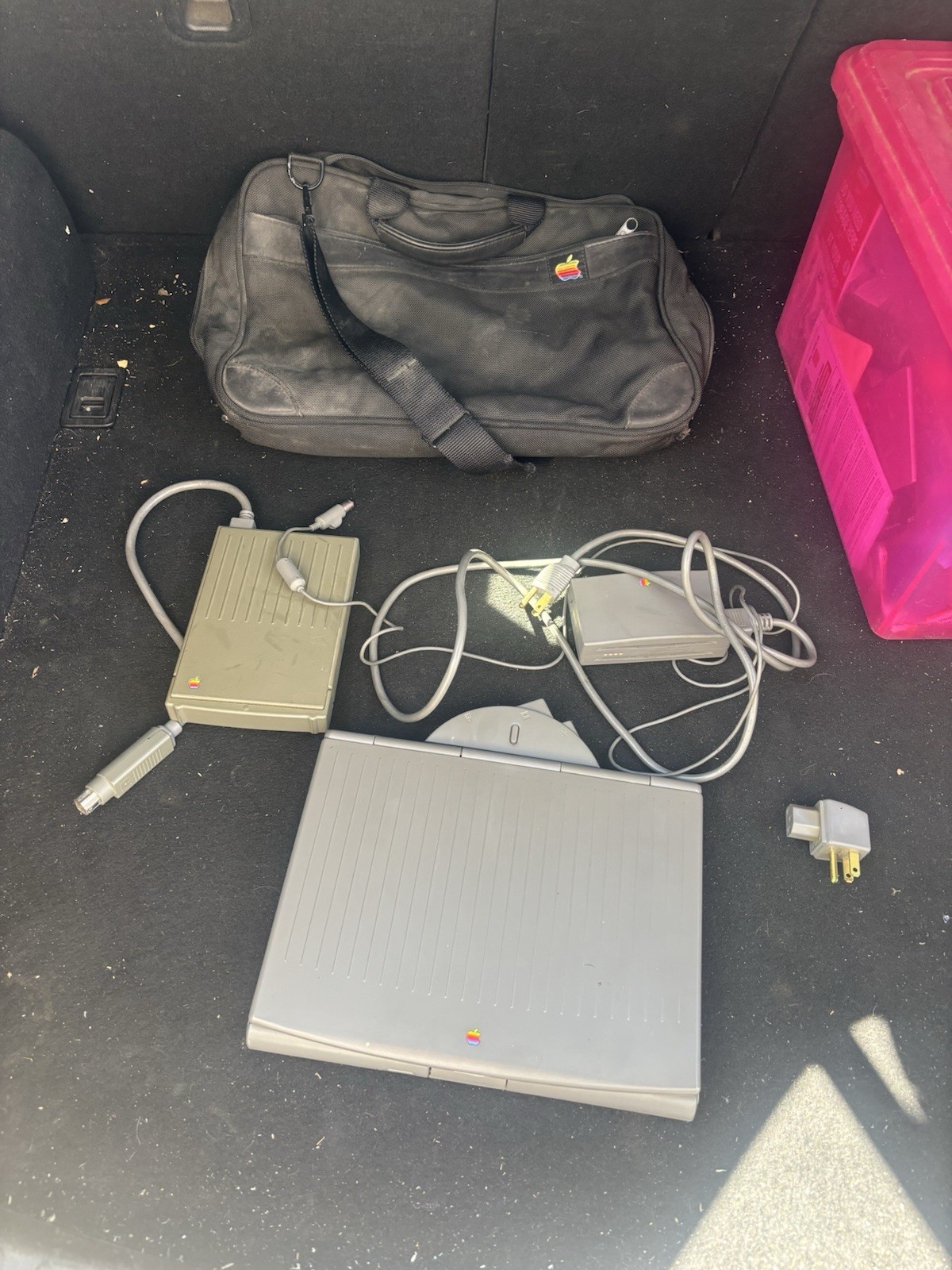 Vintage Apple Macintosh PowerBook Duo 230 With Power Supply Floppy Drive Parts
