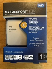 WD My Passport Wireless 1TB Portable External Hard Drive USB 3.0 Slim w/Pouch picture