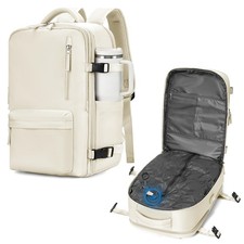 WONHOX Vacuum Seal Backpack for Travel with Air Pump XX-Large, A68-beige picture