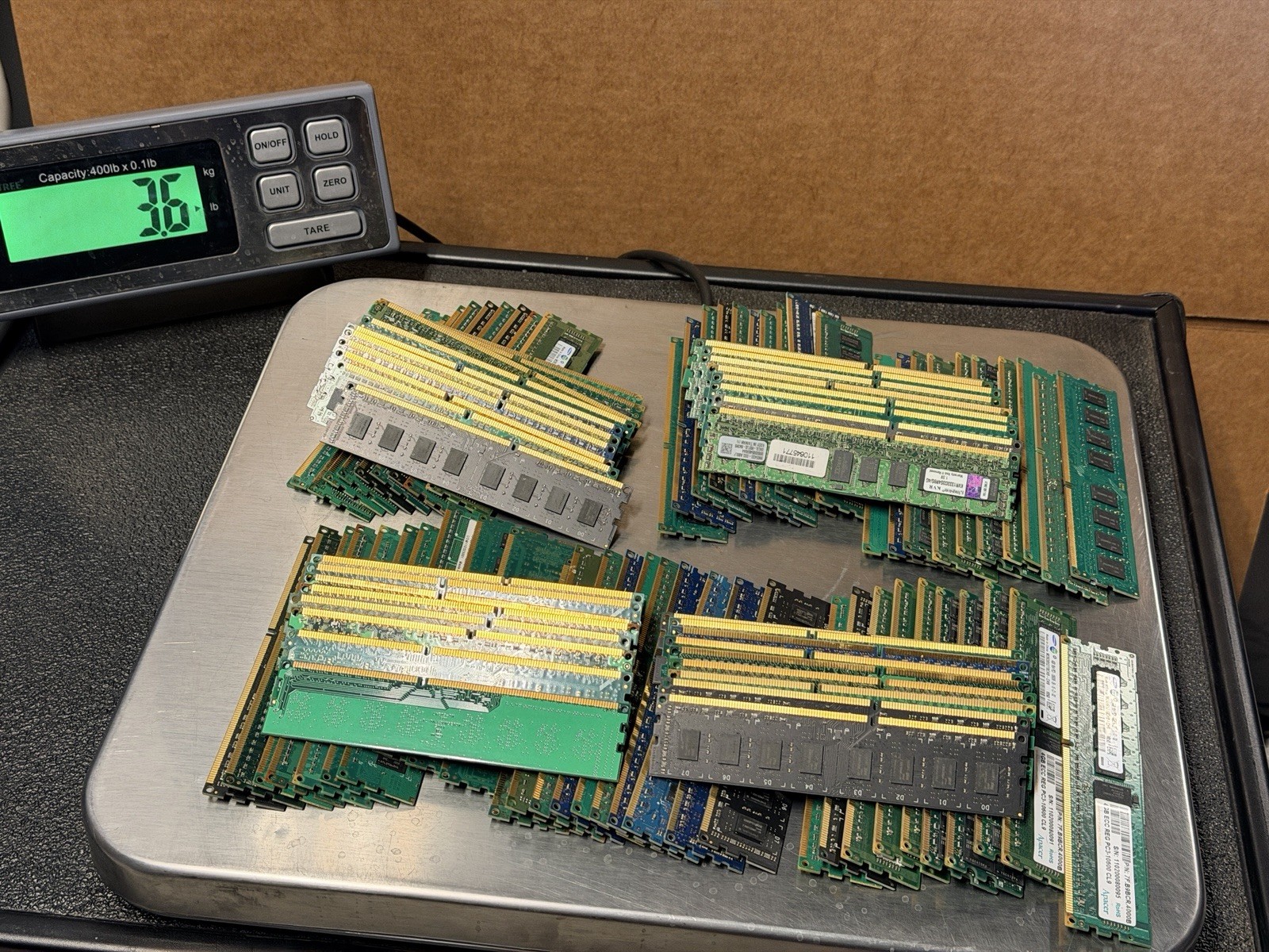 3.5 lbs Lot of Assorted Ram Memory Sticks Mixed DDR Gold Recovery Scrap Untested