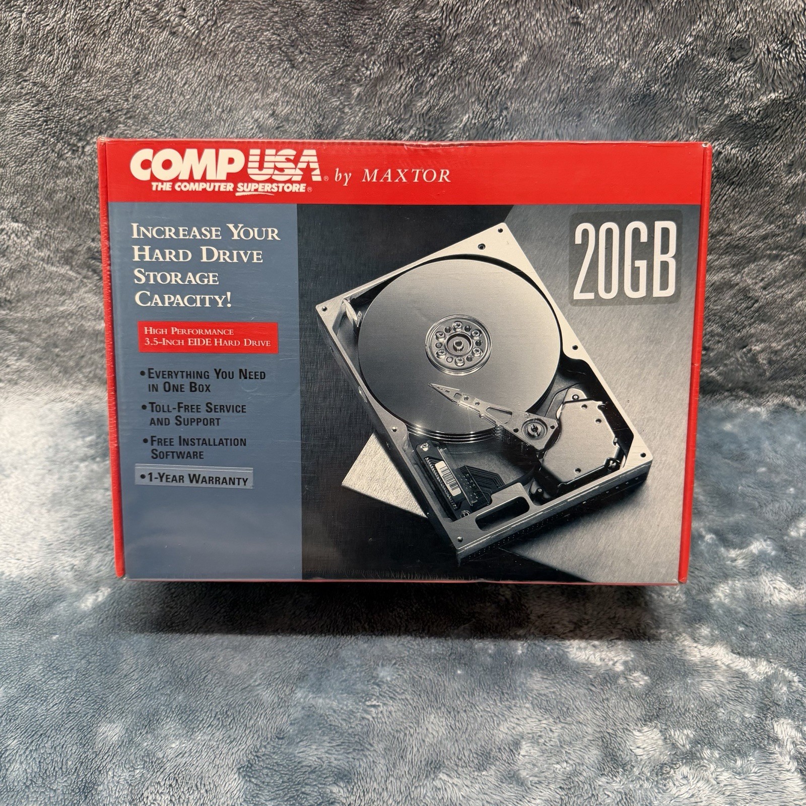 VINTAGE COLLECTIBLE Comp USA Maxtor 20 GB 3.5 Inch EIDE Hard Drive NEW SEALED