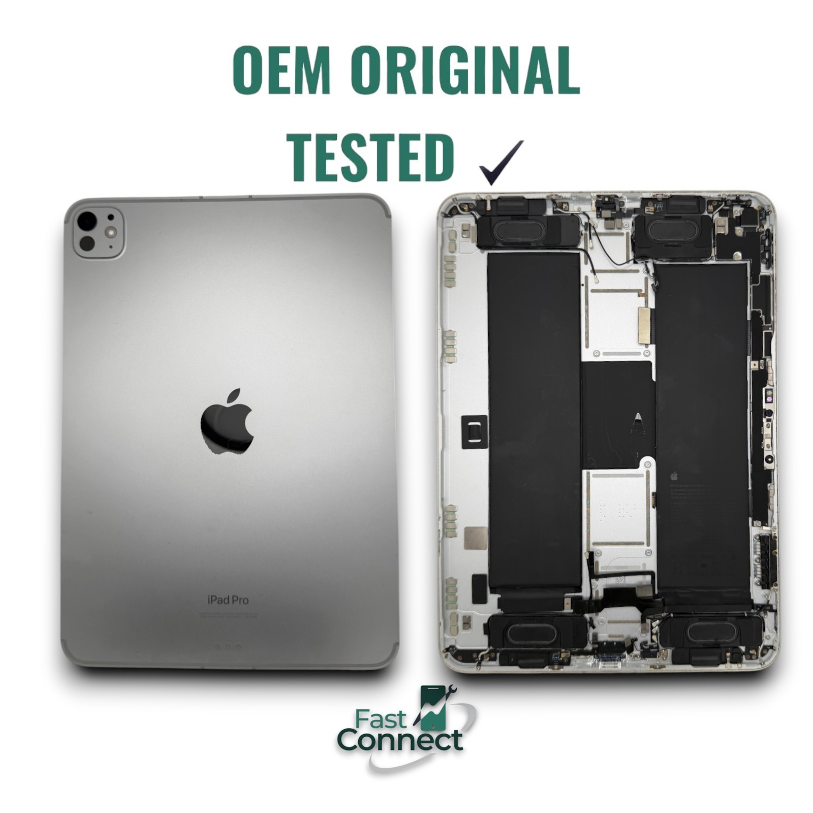 iPad Pro 11 M4 A2837 Silver Back Housing Frame Genuine Apple OEM Grade AB iPad Pro 11 M4 A2837 Silver Back Housing Frame Genuine Apple OEM Grade AB