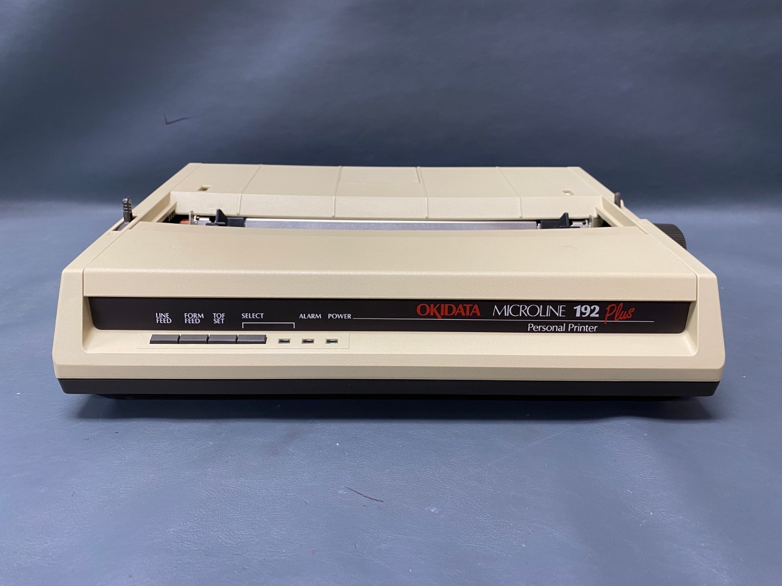 Vintage Okidata Microline 192 Plus Dot Matrix Impact Printer IBM Compatible Vintage Okidata Microline 192 Plus Dot Matrix Impact Printer IBM Compatible