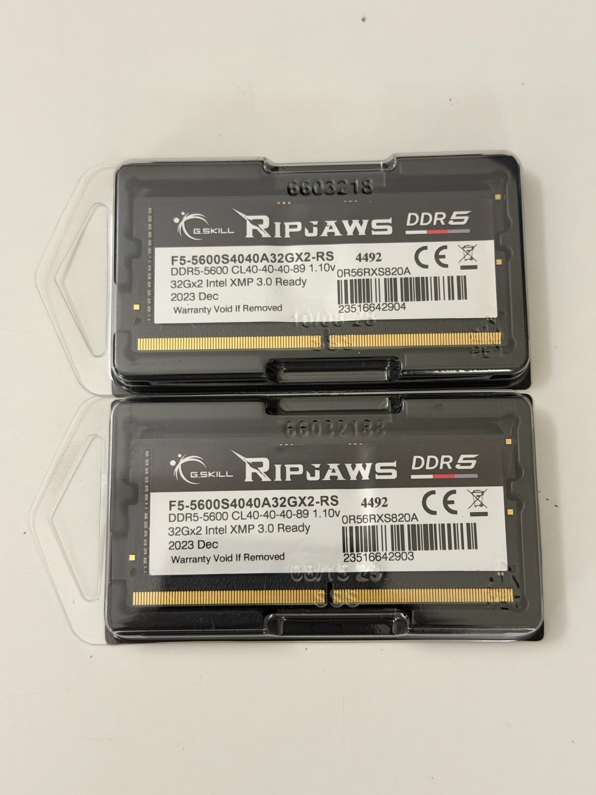 64GB (2X32GB) GSkill DDR5 5600MHz CL40 F5-5600S4040A32GX2 SODIMM Laptop RAM 64GB (2X32GB) GSkill DDR5 5600MHz CL40 F5-5600S4040A32GX2 SODIMM Laptop RAM