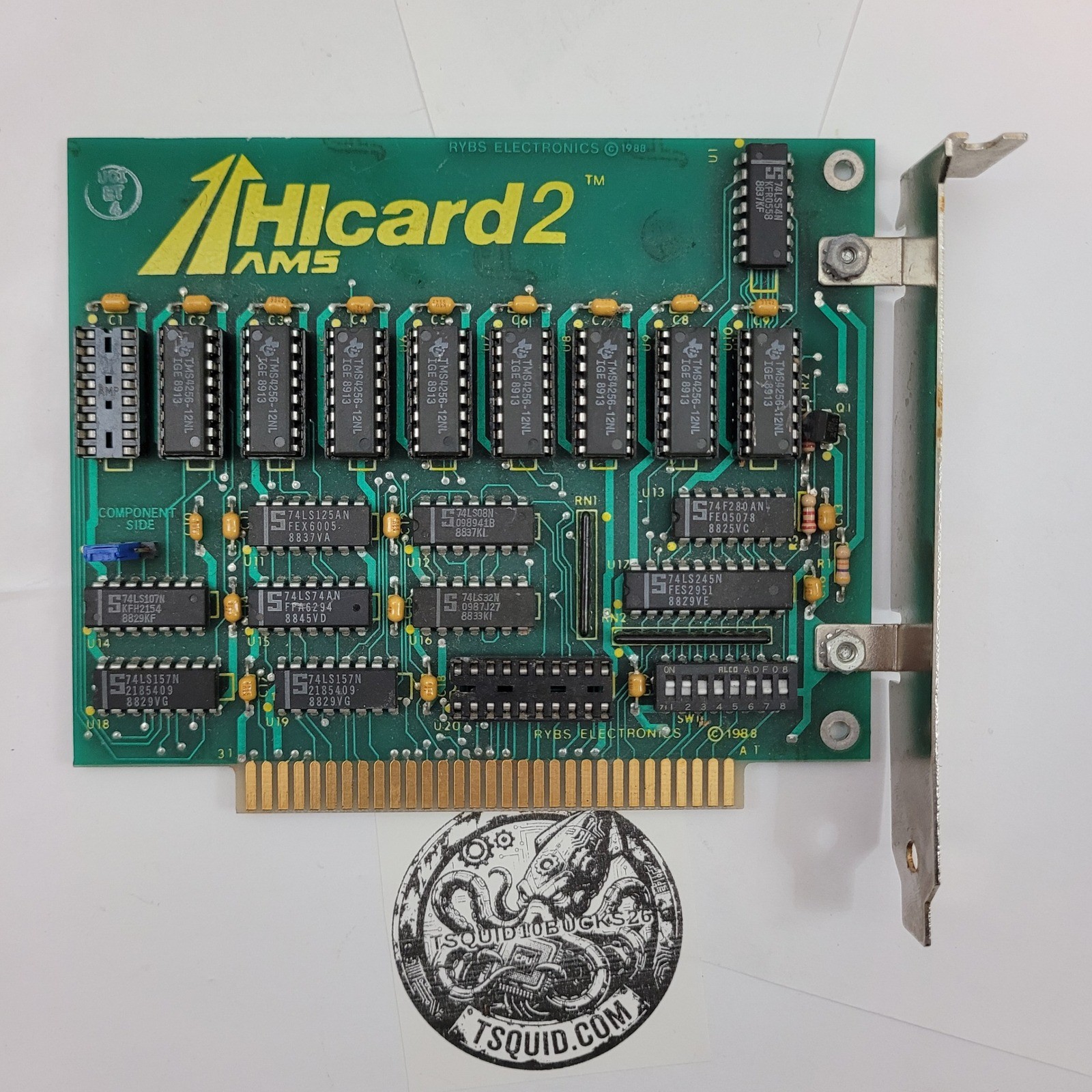 RYBS Electronics HIcard2 AMS 301485 Vintage ISA Memory Expansion Card 1988 RYBS Electronics HIcard2 AMS 301485 Vintage ISA Memory Expansion Card 1988