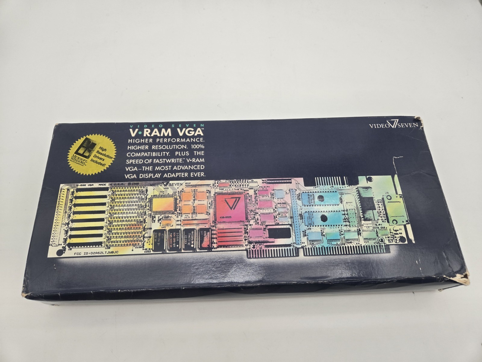RARE Vintage Video 7 Seven V-RAM VGA 1988 ASSY 650-0194-11 W/ Box Disks