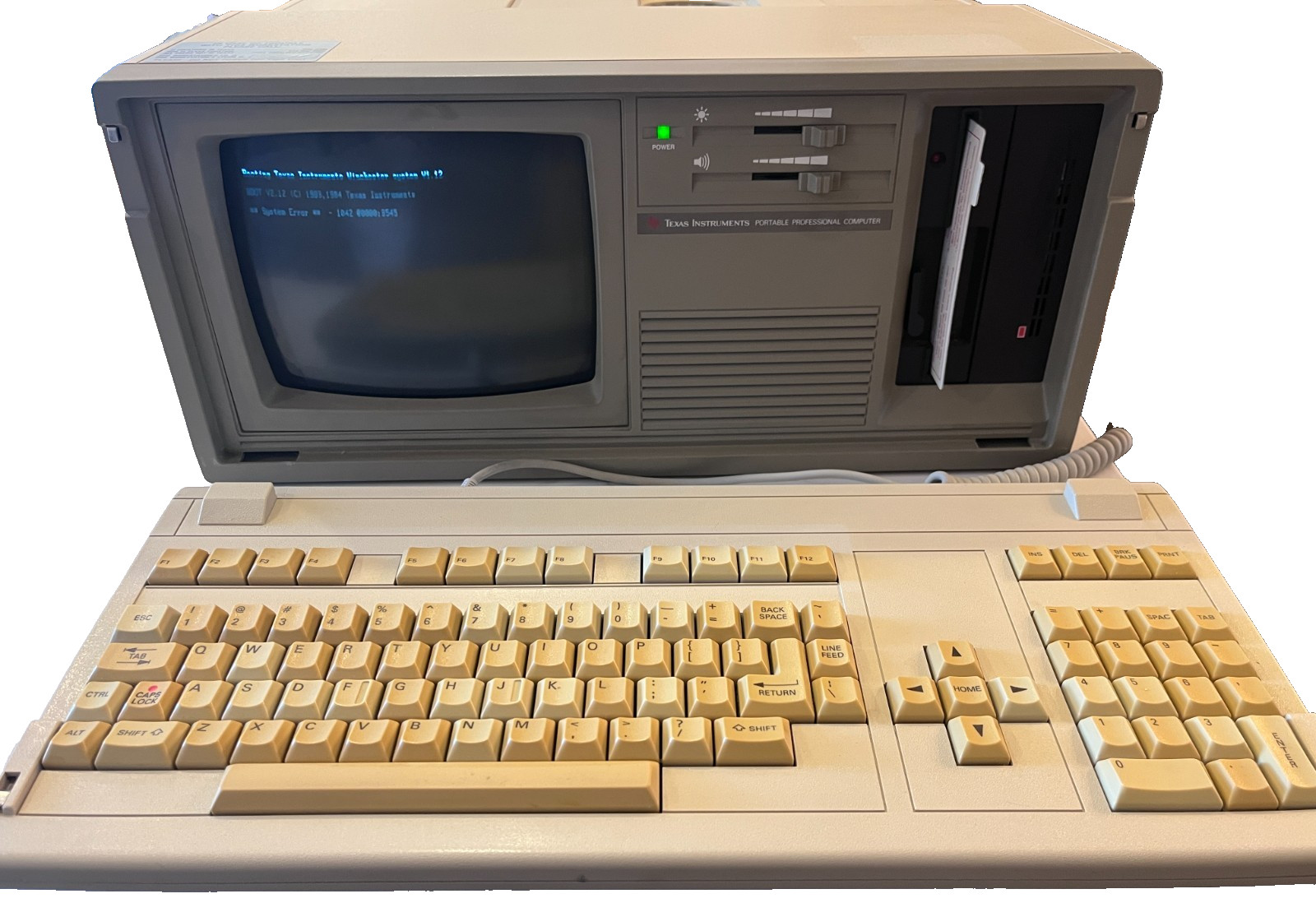 Vintage Texas Instruments Portable Professional Computer TIPC - Powers On Vintage Texas Instruments Portable Professional Computer TIPC - Powers On