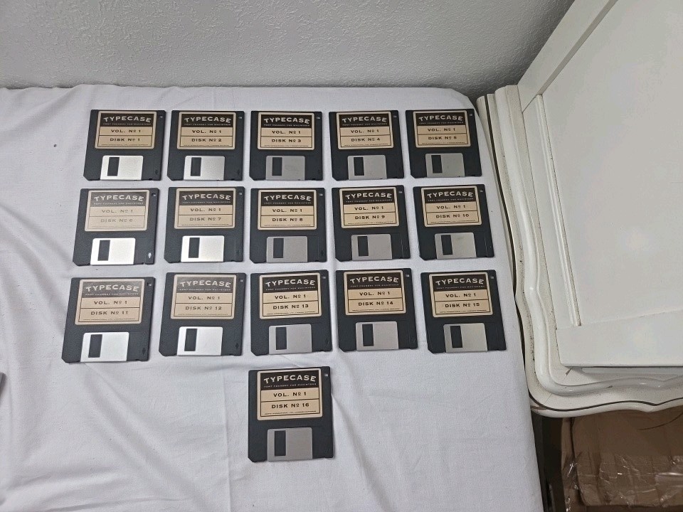 Vtg 1-16 Swfte/Typecast/Macintosh/Apple Font Foundry 3.5 \
