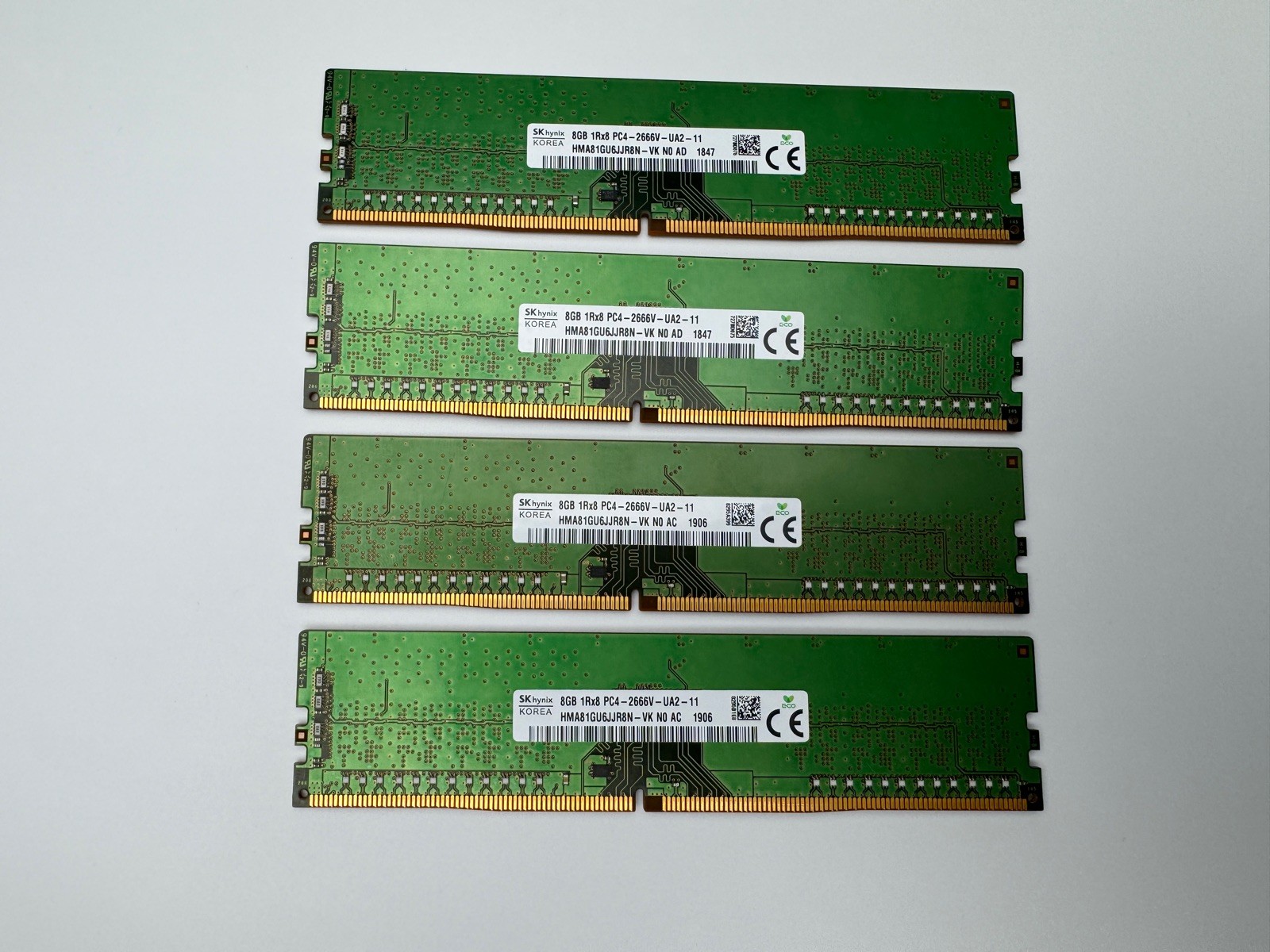 SK Hynix 32GB Kit (4x8GB) DDR4 2666 MHz Desktop RAM SK Hynix 32GB Kit (4x8GB) DDR4 2666 MHz Desktop RAM