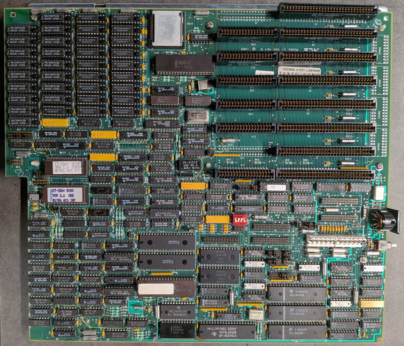 ET-286+ Motherboard 286-10MHz w/287 FPU, 1MB RAM Vintage Original Box Mint