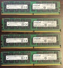 Lot Of 4 Modules Micron 16GB 2Rx4 PC4-2133P Registered ECC CT16G4RFD4213 Memory picture
