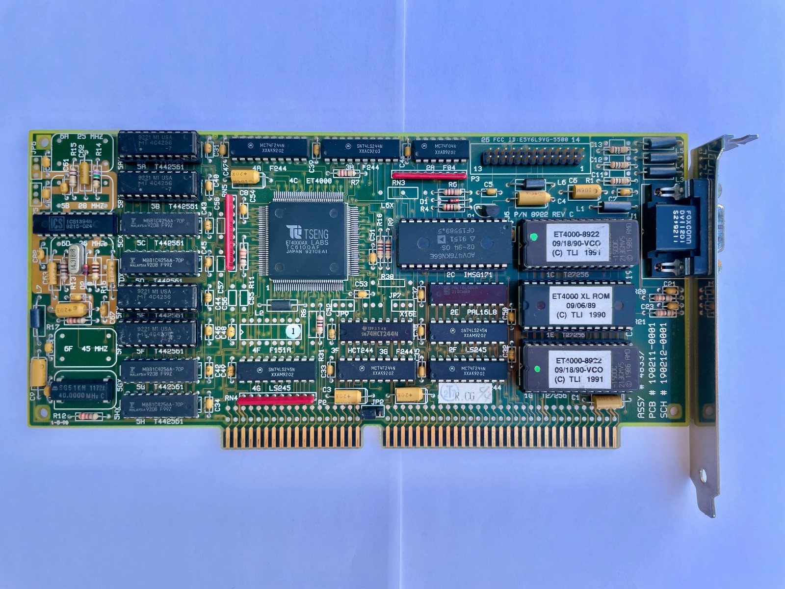 Vintage ET4000AX ISA VGA Graphic Card 1MB WORKING