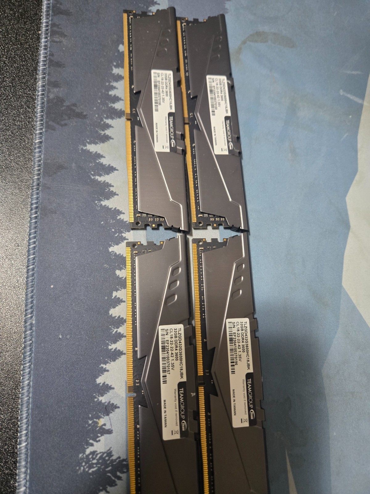 TEAMGROUP T-Force Vulcan Z 128GB (4x32GB) DDR4-3600 CL18 TLZGD432G3600HC18JBK