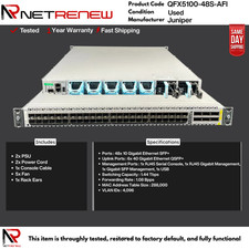 QFX5100-48S-AFI Juniper Switch 48 Port SFP+ 6x QSFP picture