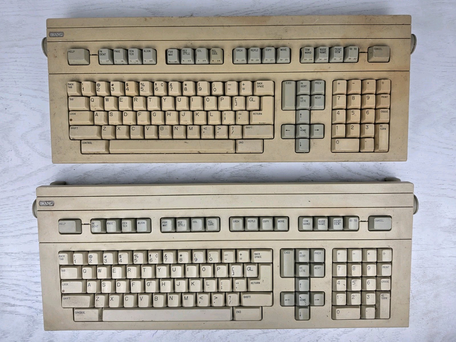 Vintage Wang Laboratories Terminal Keyboard Lot of 2 Mechanical Clicky For PARTS Vintage Wang Laboratories Terminal Keyboard Lot of 2 Mechanical Clicky For PARTS