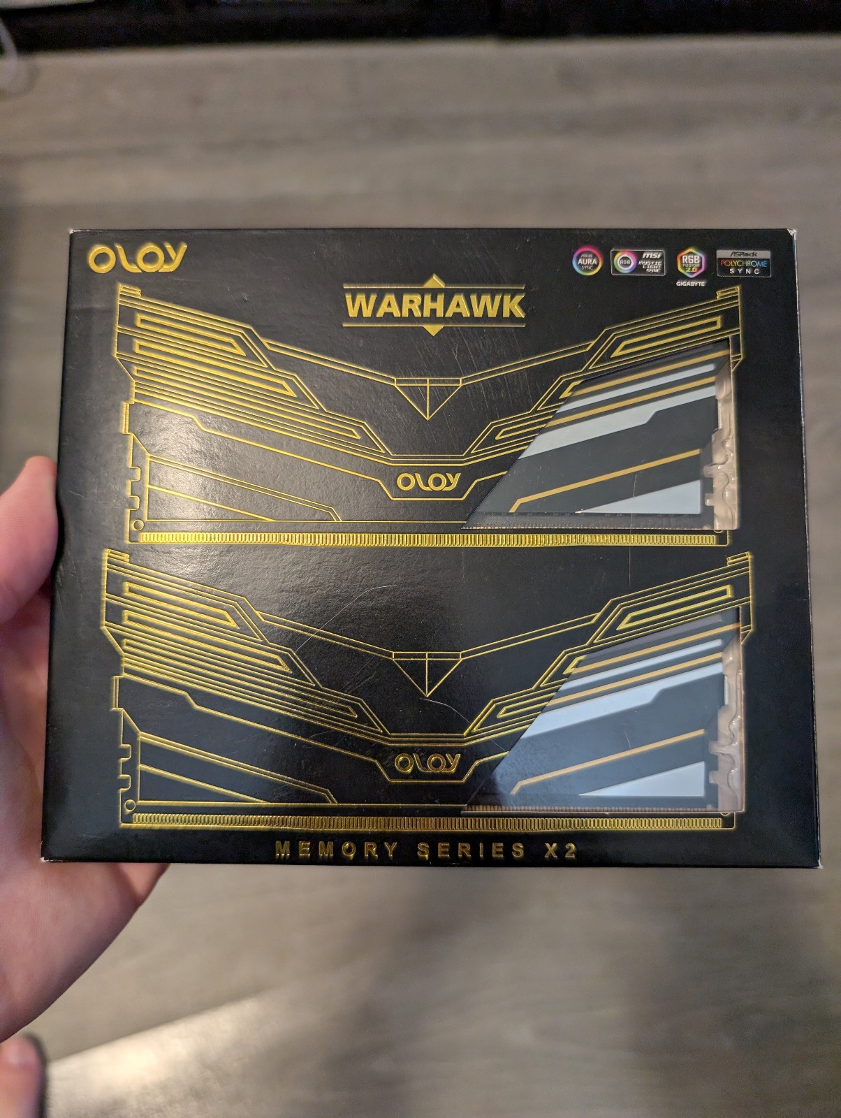 OLOY Warhawk Aura Sync 16GB (8GBx2) RGB PC3200 DDR4 RAM MD4U0832160BE0DA *CHEAP* OLOY Warhawk Aura Sync 16GB (8GBx2) RGB PC3200 DDR4 RAM MD4U0832160BE0DA *CHEAP*