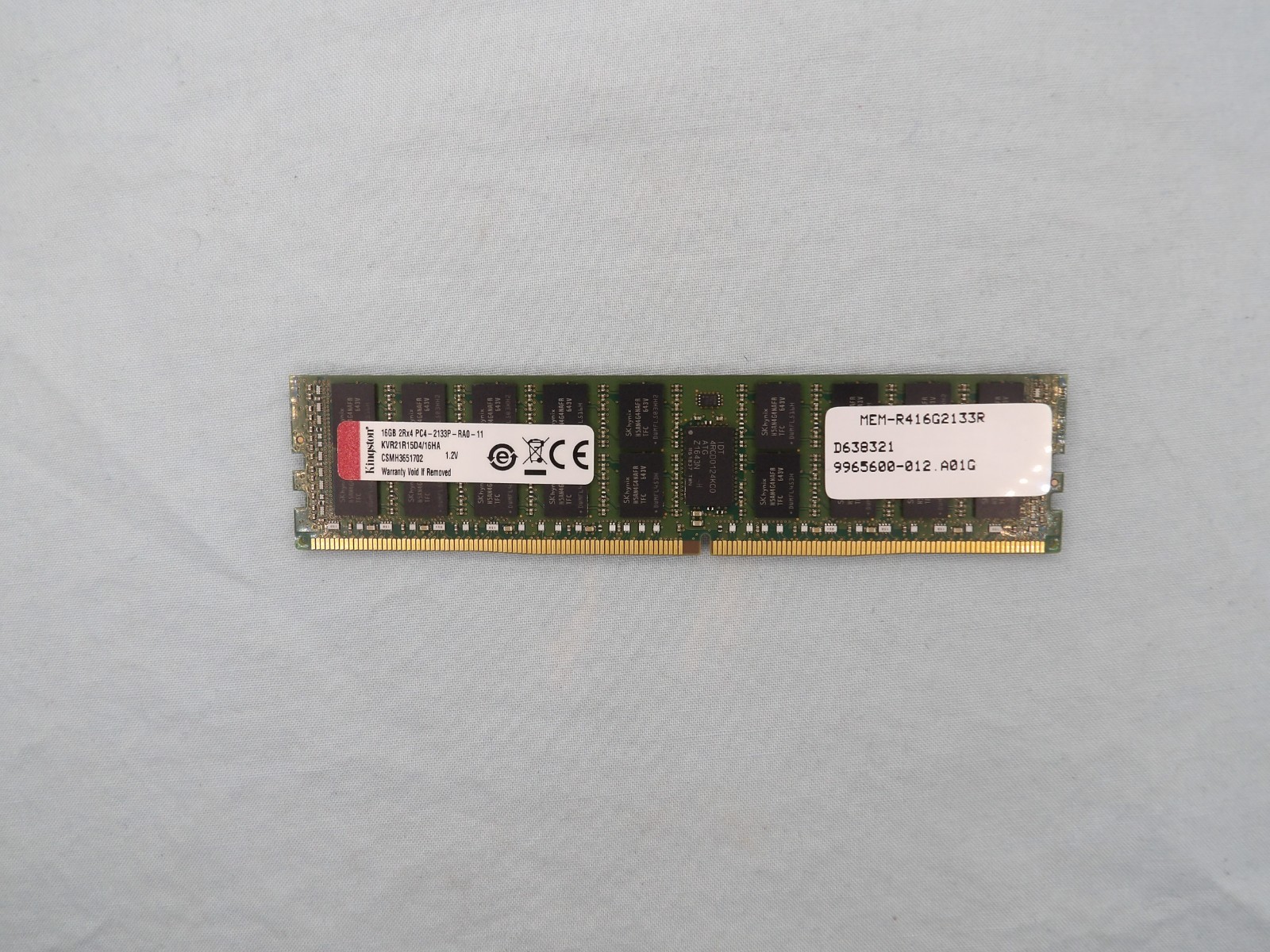 Kingston 16GB 2Rx4 PC4-2133P RA0 (KVR21R15D4/16HA) DDR4 ECC SERVER ram