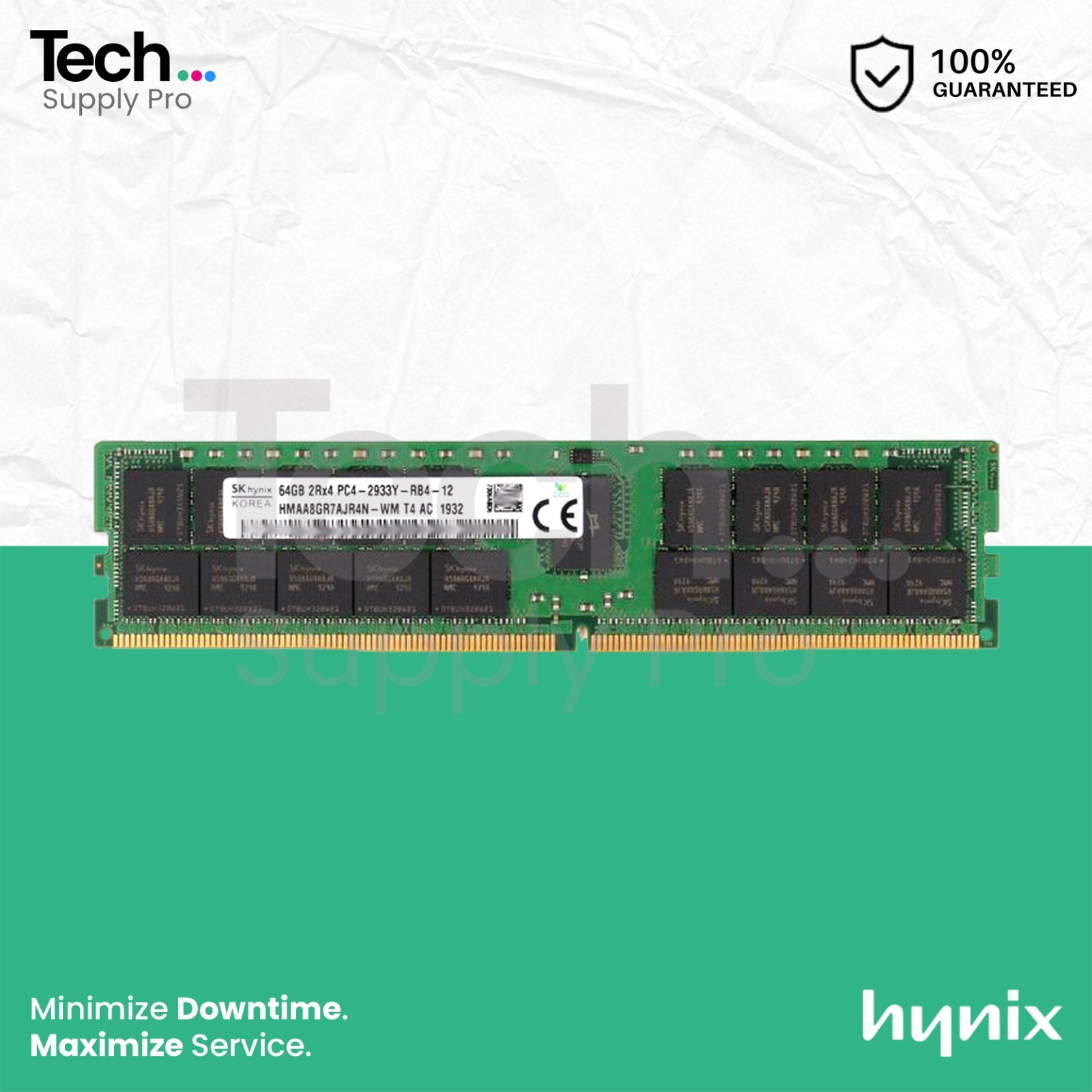 HMAA8GR7AJR4N-WM Hynix 64GB PC4-23400 DDR4-2933MHz ECC 2Rx4 RDIMM 1.2V Memory HMAA8GR7AJR4N-WM Hynix 64GB PC4-23400 DDR4-2933MHz ECC 2Rx4 RDIMM 1.2V Memory