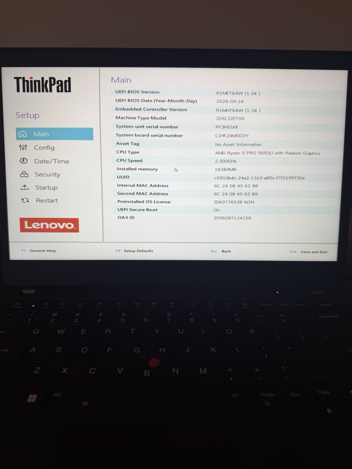 Lenovo ThinkPad T14 Gen 2 Ryzen 5 PRO 5650U 16GB RAM 256GB SSD Win 11 Pro Laptop