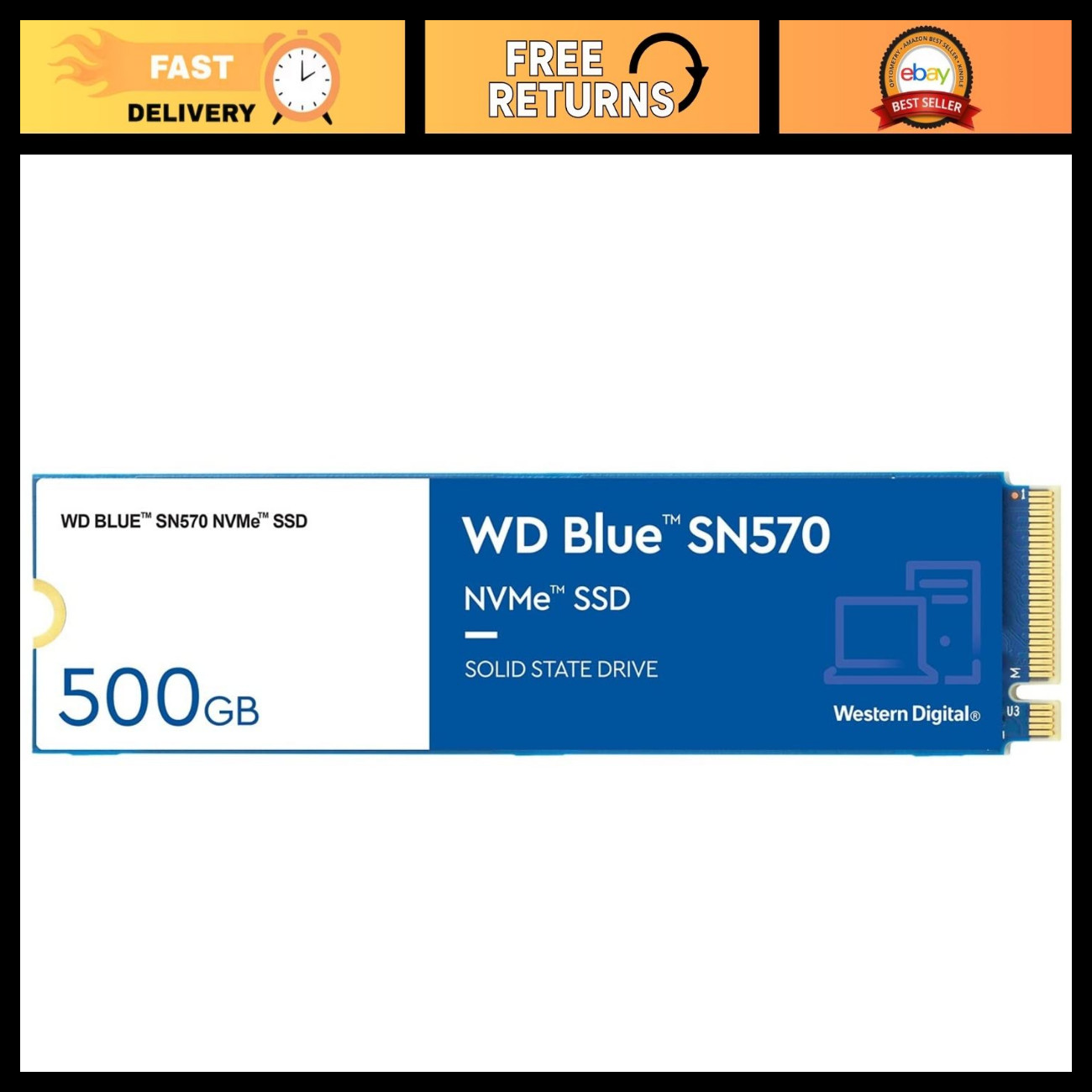 500GB NVMe M.2 SSD - Gen3 x4 PCIe 8Gb/s, Up to 3,500 MB/s, High-Speed Storage 500GB NVMe M.2 SSD - Gen3 x4 PCIe 8Gb/s, Up to 3,500 MB/s, High-Speed Storage