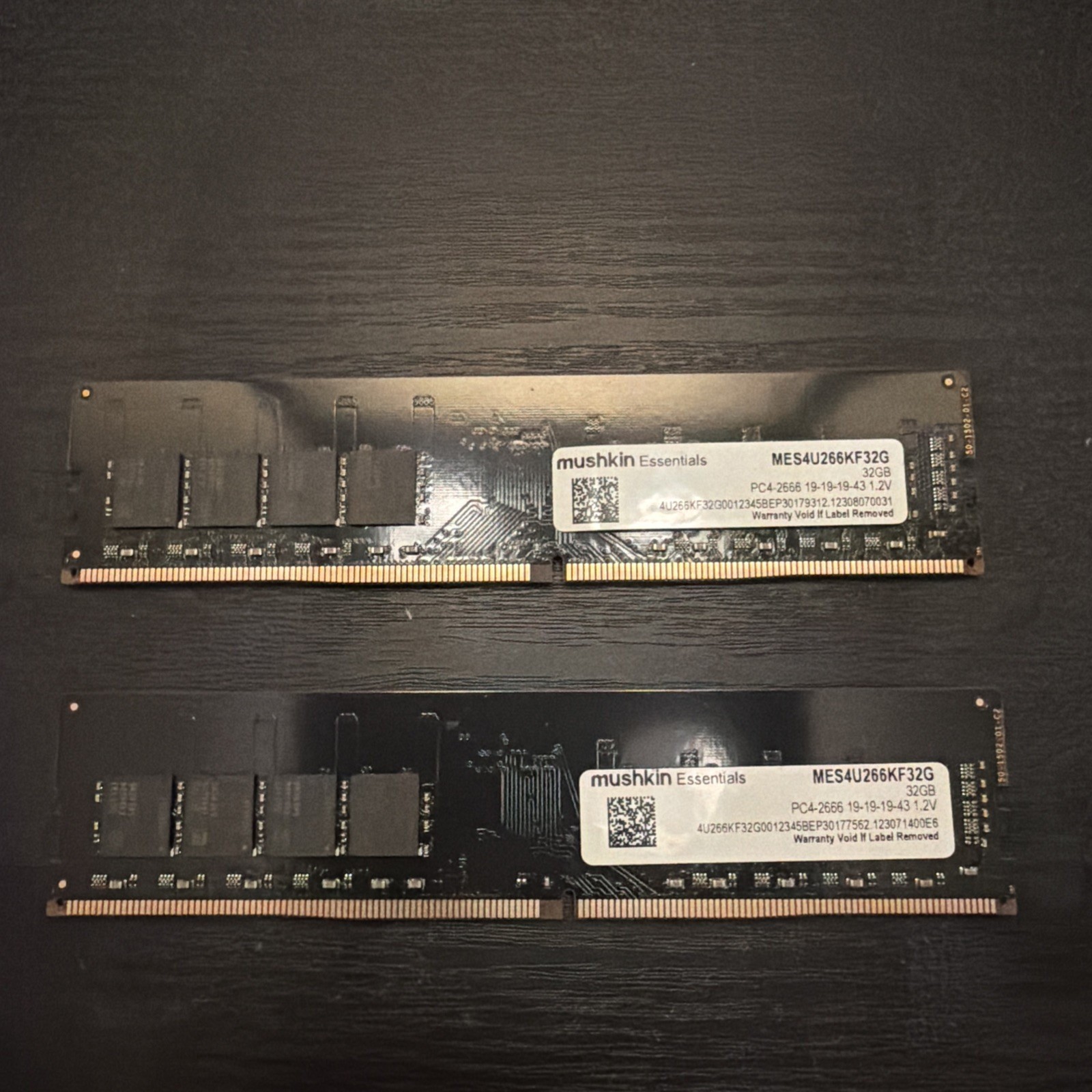 Mushkin Essentials 64GB (2x32GB) DDR4 2666MHz PC4-21300 Desktop RAM CL19 Memory Mushkin Essentials 64GB (2x32GB) DDR4 2666MHz PC4-21300 Desktop RAM CL19 Memory