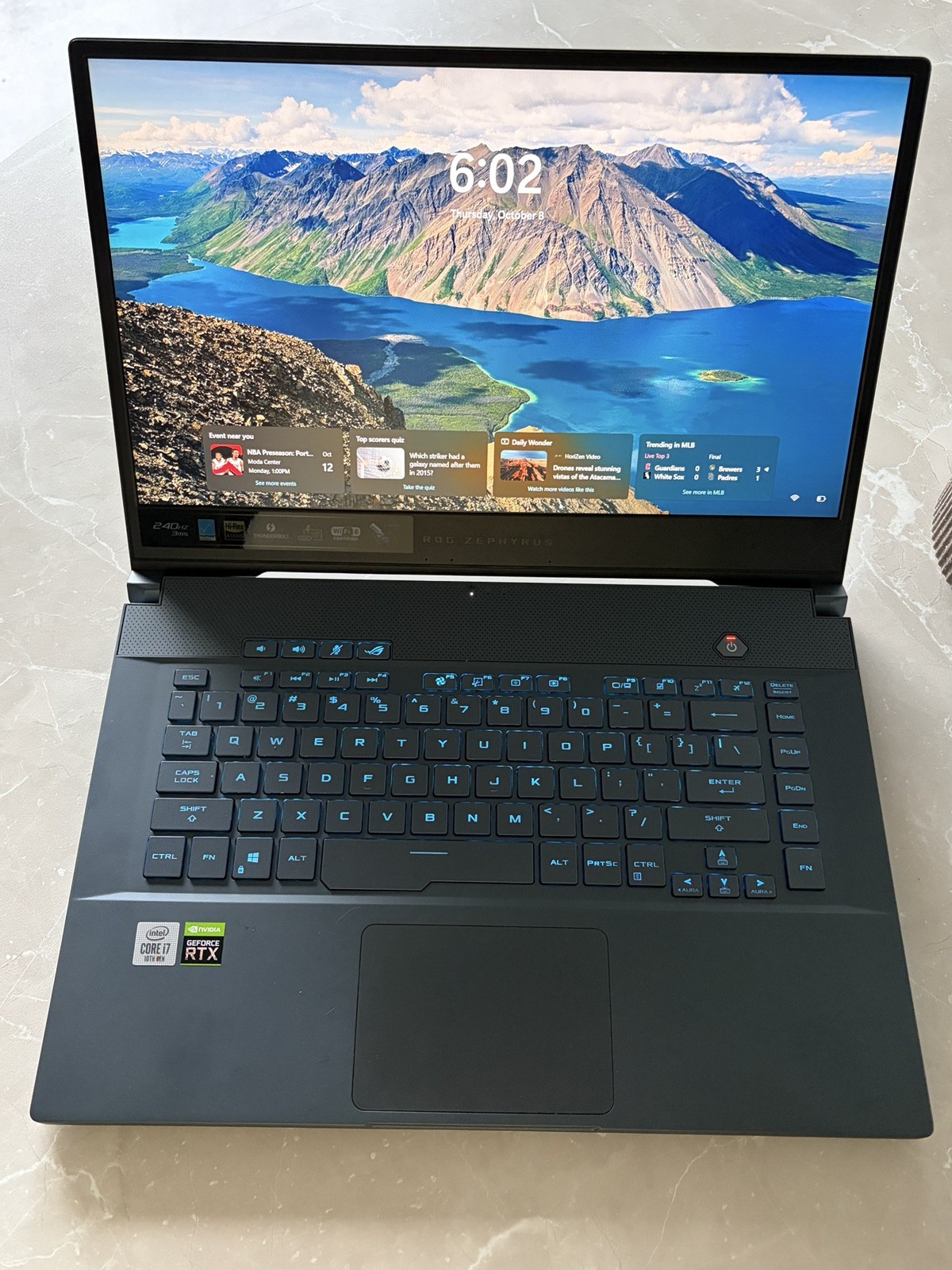 Asus ROG Zephyrus M15 GU502L Republic of Games Gaming Laptop - 78% Battery Asus ROG Zephyrus M15 GU502L Republic of Games Gaming Laptop - 78% Battery
