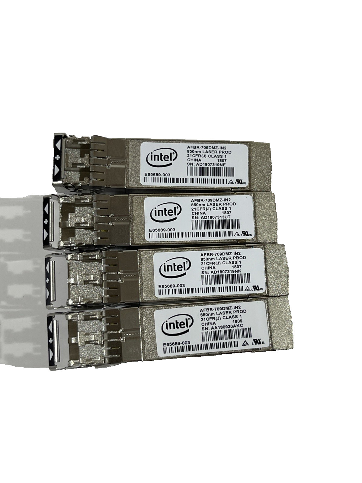 *Lot Of 4* Intel 10G SFP E10GSFPSR AFBR-709DMZ-IN2 0Y3KJN Optic Transceiver