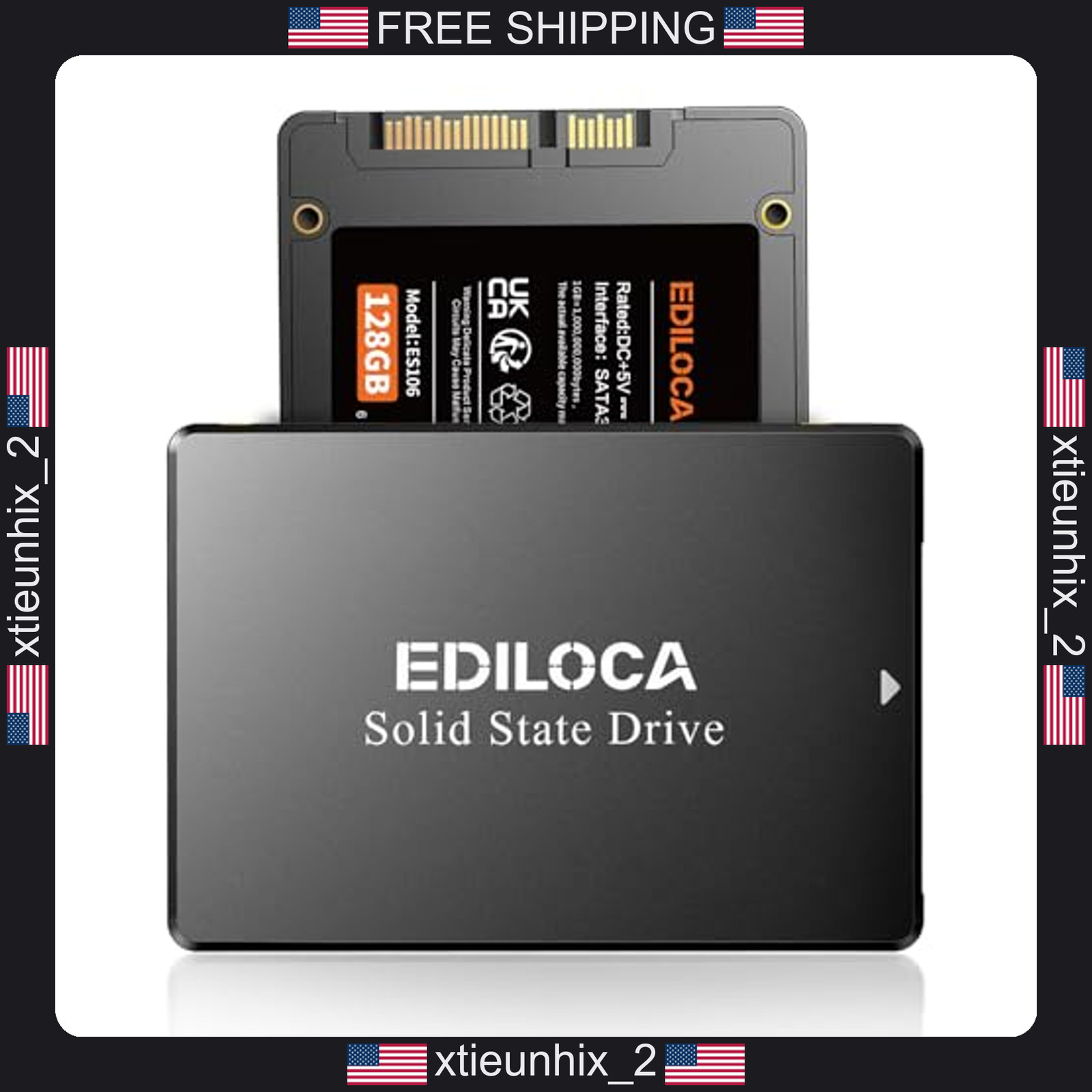 Ediloca 128GB SATA III SSD 2.5 Inch Internal Drive for PC & Laptop Ediloca 128GB SATA III SSD 2.5 Inch Internal Drive for PC & Laptop