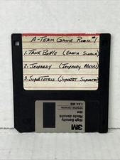 Vintage Floppy Disk Games A-Team Game Room Tank Battle Earth Super Tetris Jeopar picture