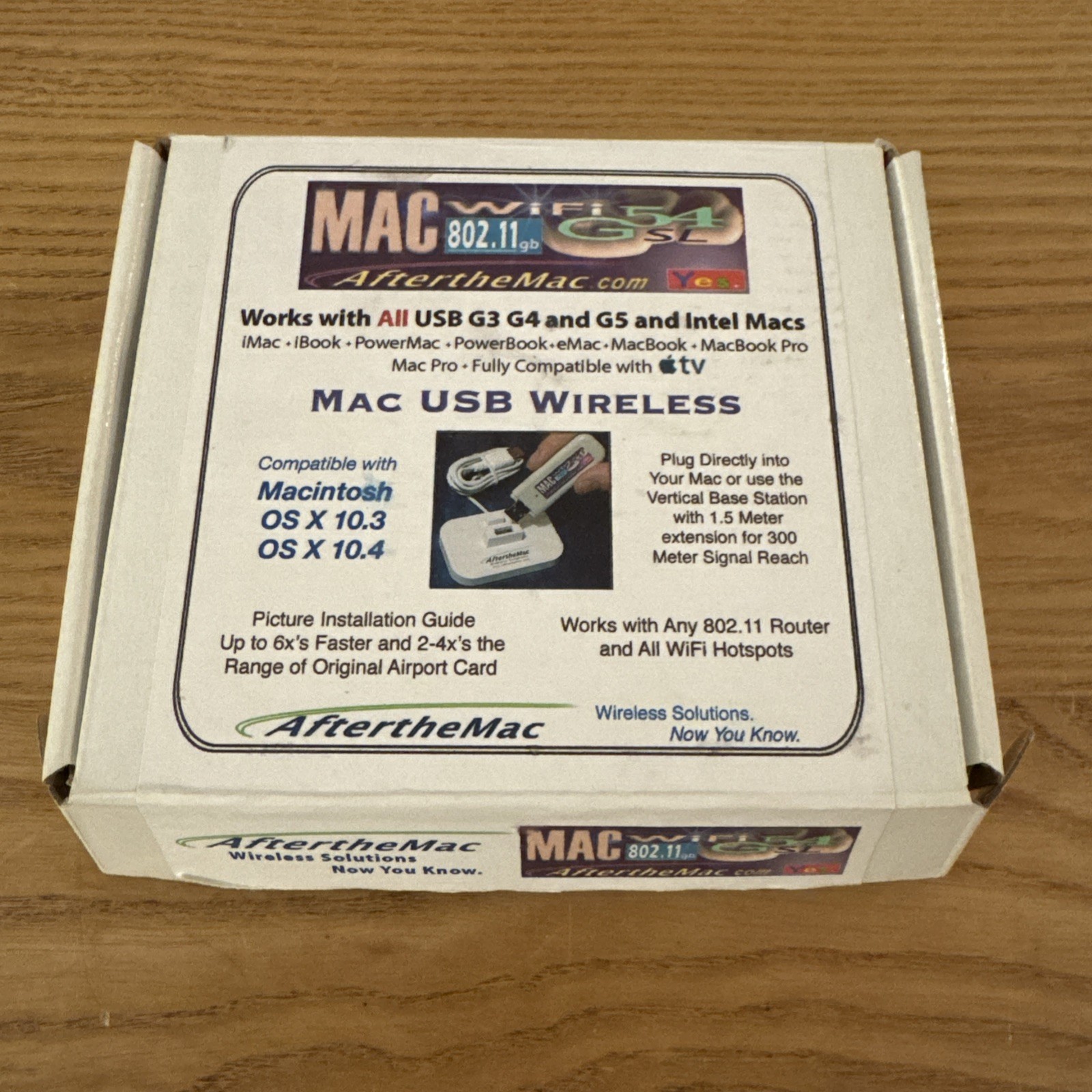 AfterTheMac MacWireless USB 802.11g/b WiFi Adapter Vintage Apple Mac G3 G4 G5 AfterTheMac MacWireless USB 802.11g/b WiFi Adapter Vintage Apple Mac G3 G4 G5
