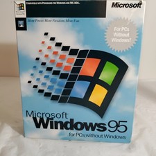 Vintage Microsoft Windows 95 Full Retail Version COMPLETE 3.5