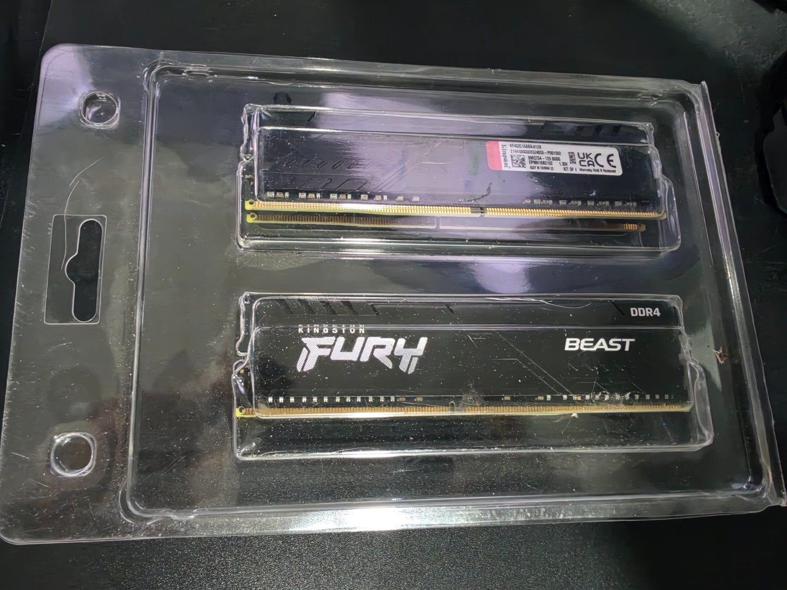 Kingston FURY Beast 128GB (4 x 32GB) PC4-28800 (DDR4-3600) UDIMM Memory - Black