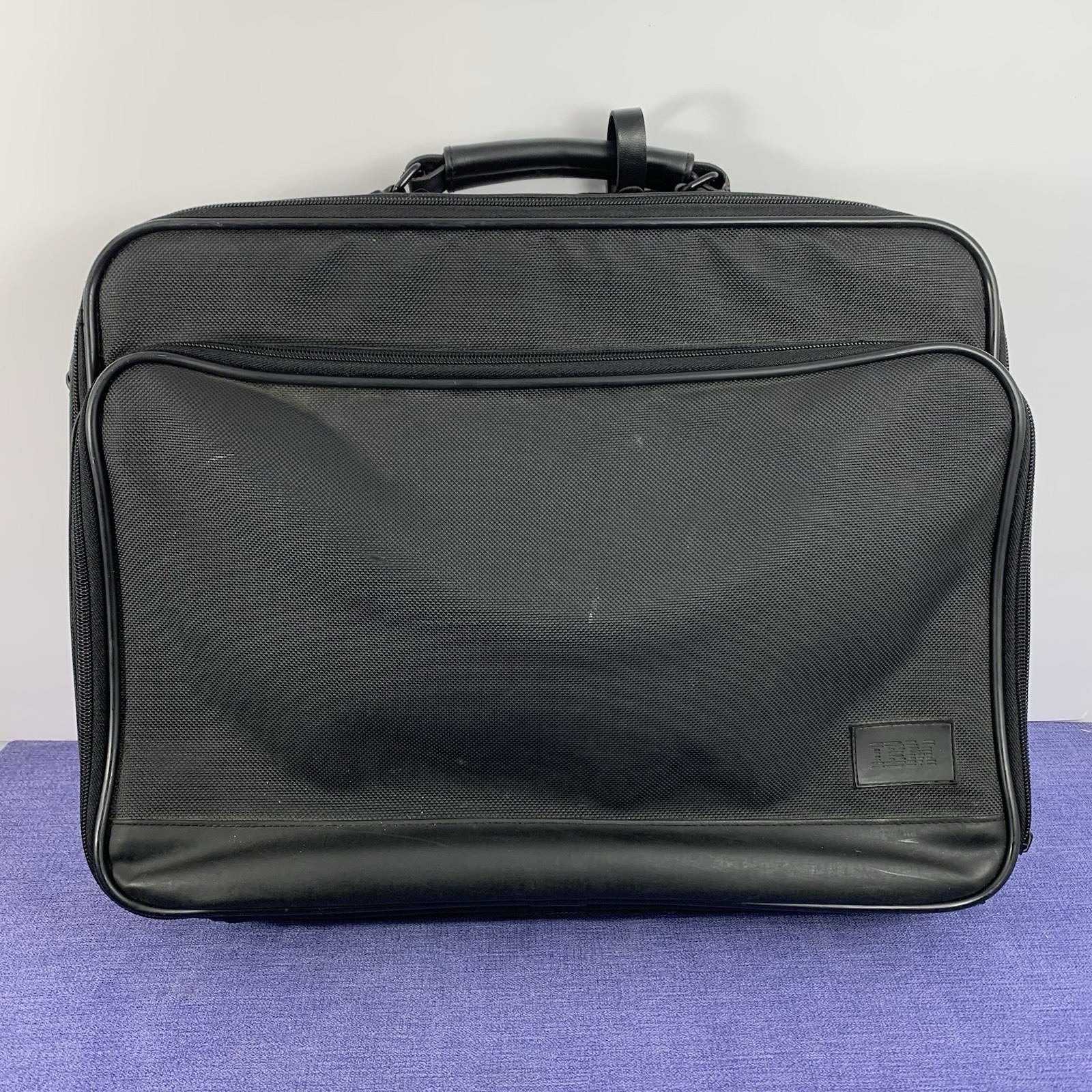 Vintage IBM Padded Laptop Briefcase Messenger Bag Black Ballistic Nylon Drip Vintage IBM Padded Laptop Briefcase Messenger Bag Black Ballistic Nylon Drip