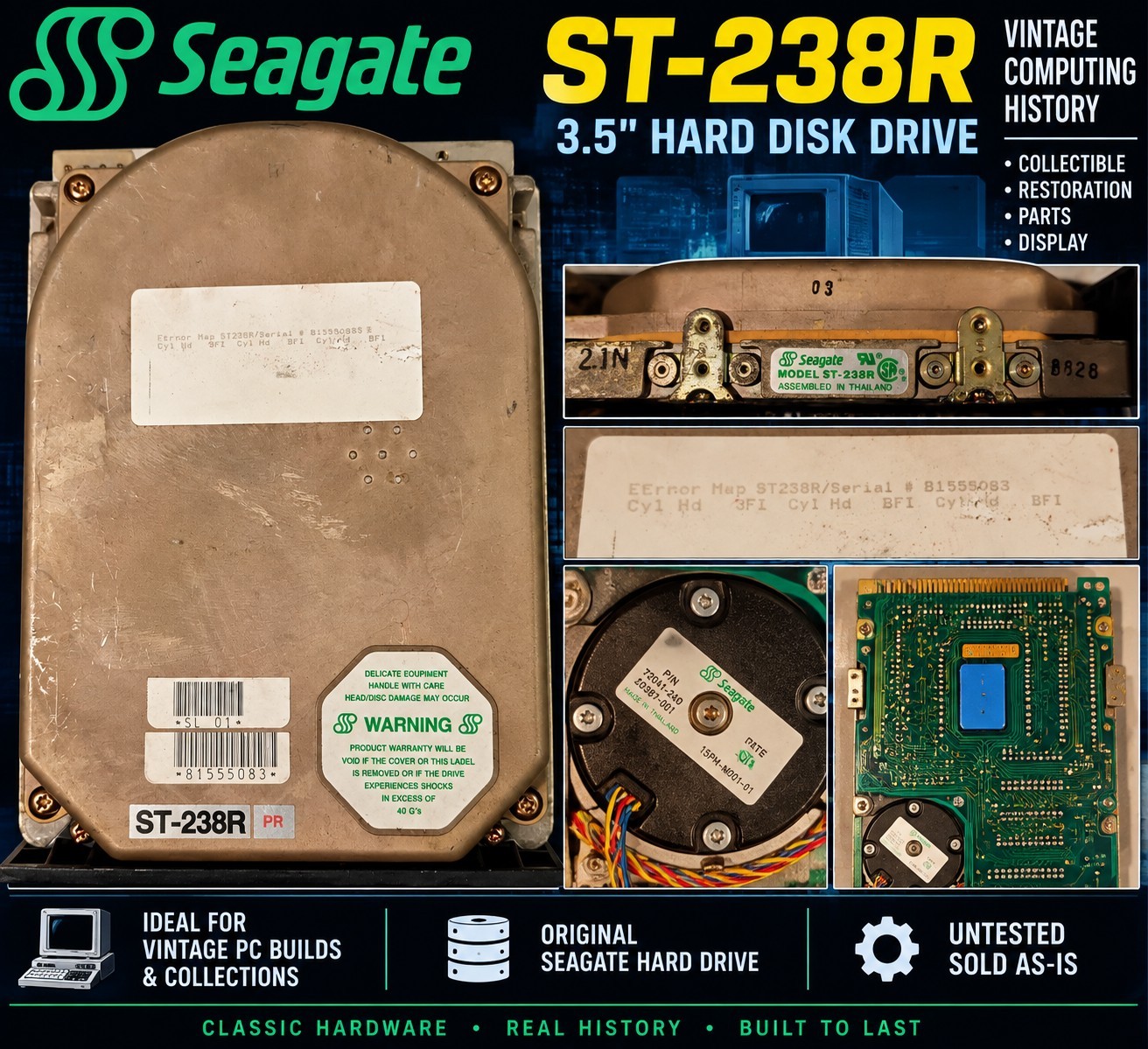 Vintage Seagate ST-238R 3.5\