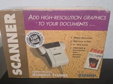 Vintage Identity 800 DPI Grayscale Handheld Scanner PC Computer, Box Software S6 picture