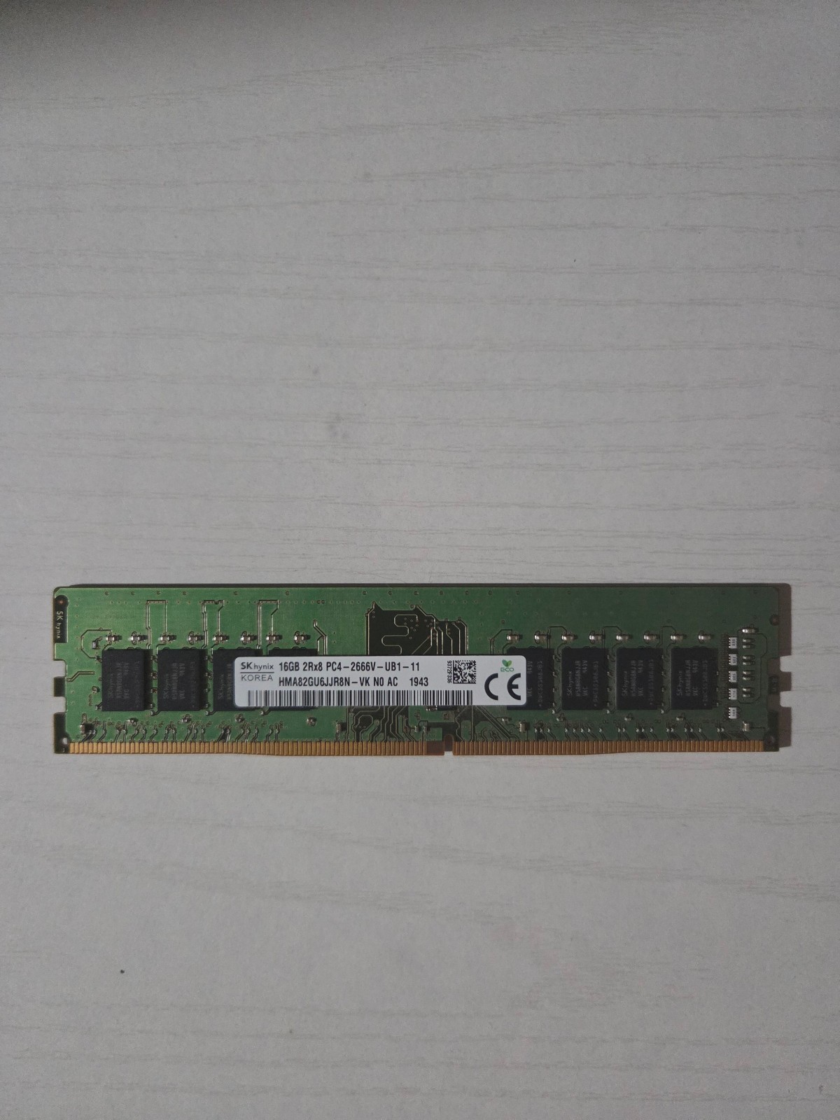 SK Hynix 16GB 2Rx4 PC4-2666V DDR4 HMA82GU6JJR8N-VK Memory RAM NON ECC