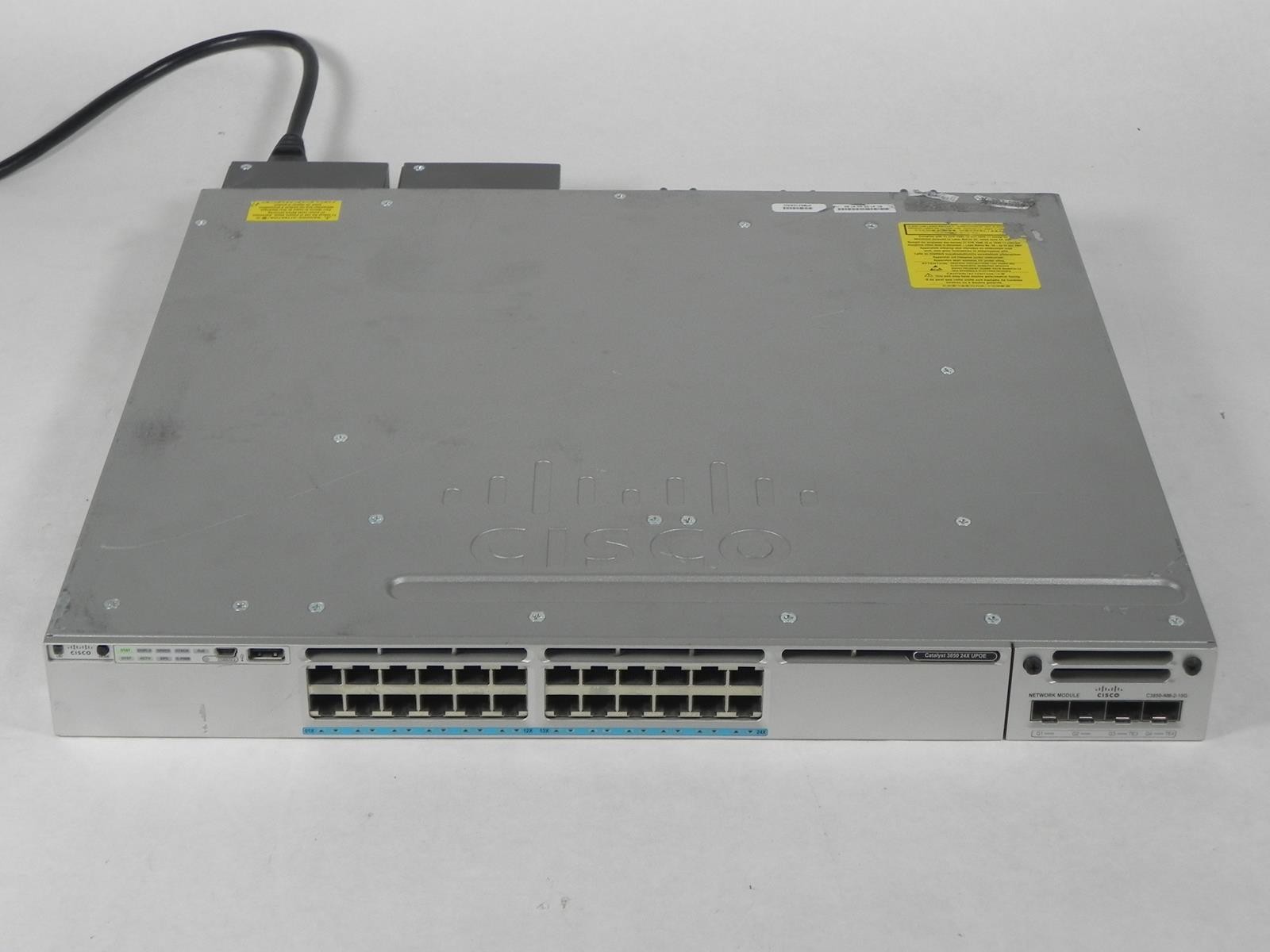 Cisco WS-C3850-24XU-L Switch Stackable 24 100Mbps/1/2.5/5/10 Gbps LABEL DAMAGE