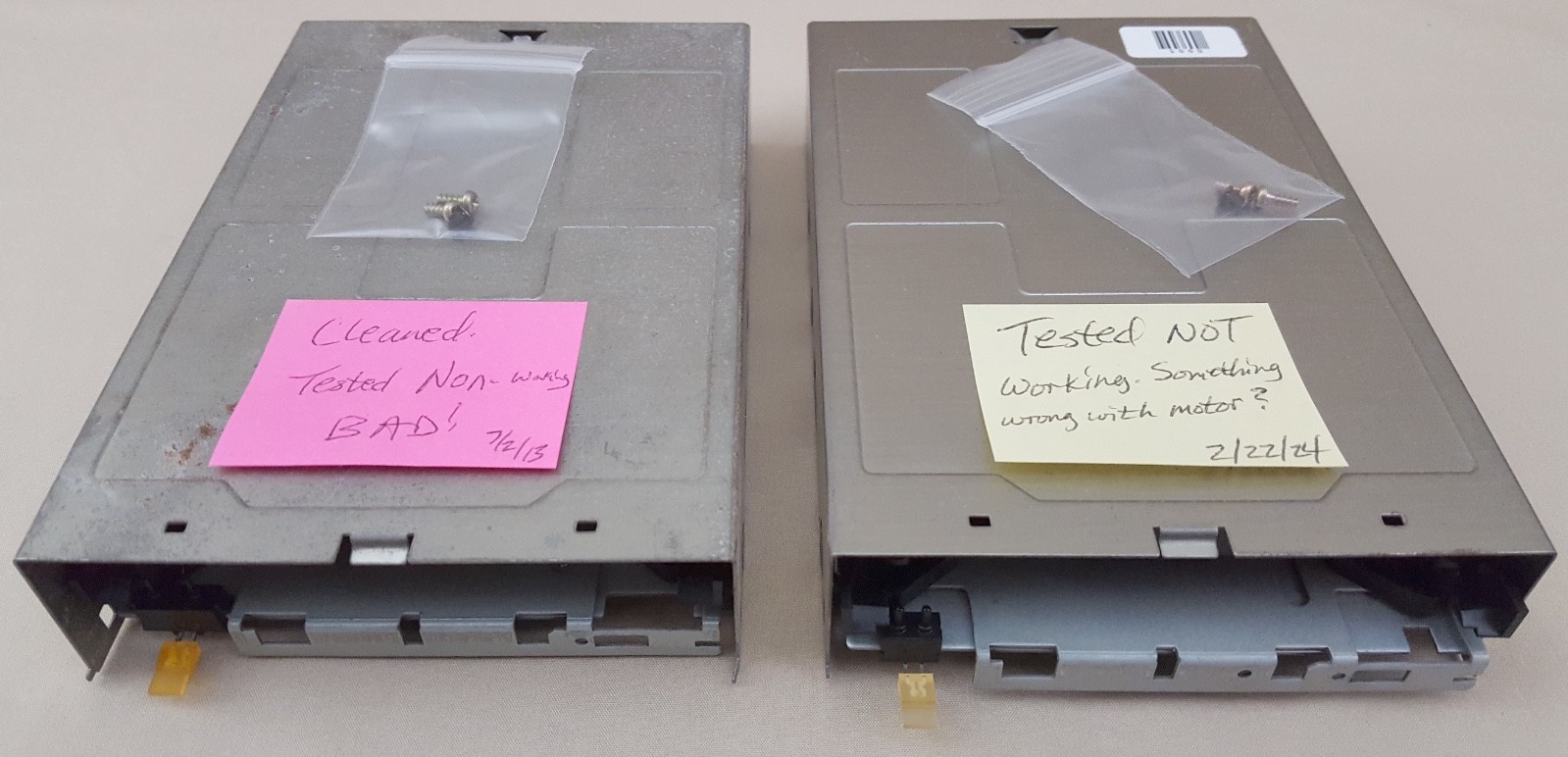 (2) 880k Floppy Disk Drives for Amiga 2000 2000HD 2500 FB-354 AMBER LED - ASIS (2) 880k Floppy Disk Drives for Amiga 2000 2000HD 2500 FB-354 AMBER LED - ASIS