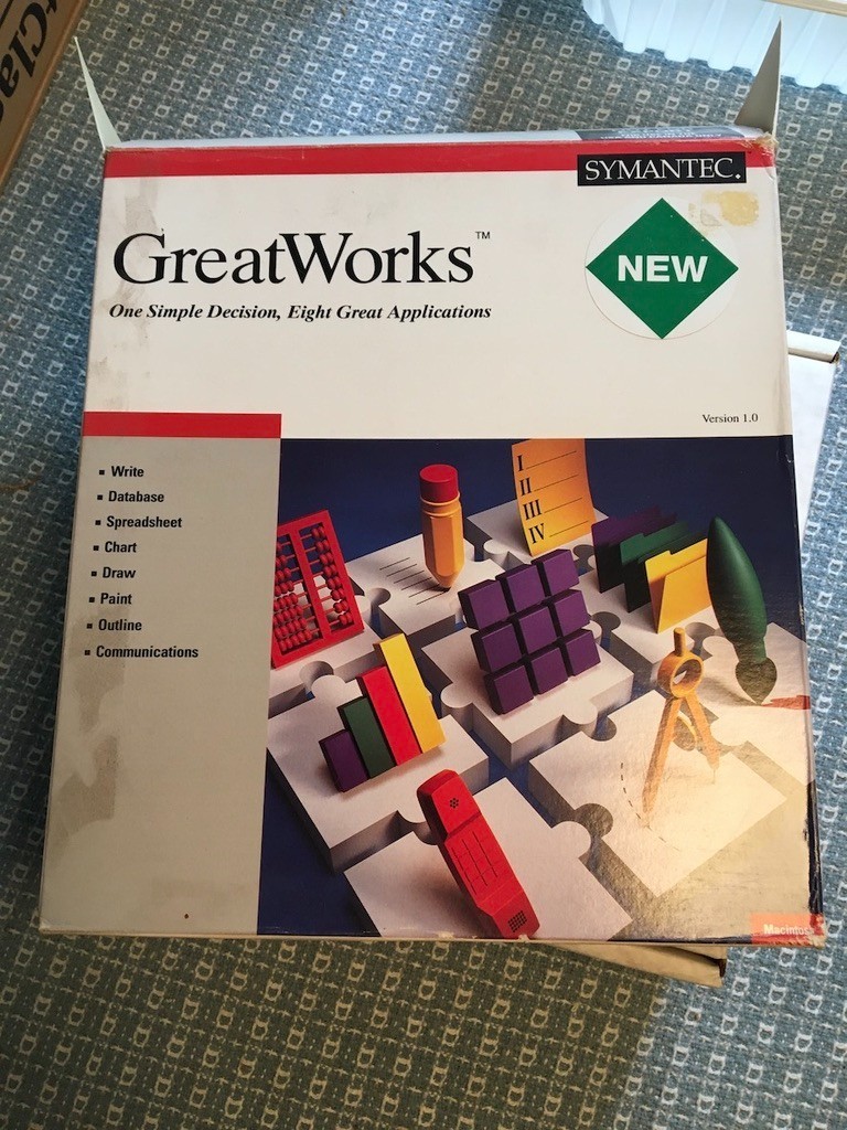 Vintage Macintosh software : GreatWorks by Symantec Vintage Macintosh software : GreatWorks by Symantec