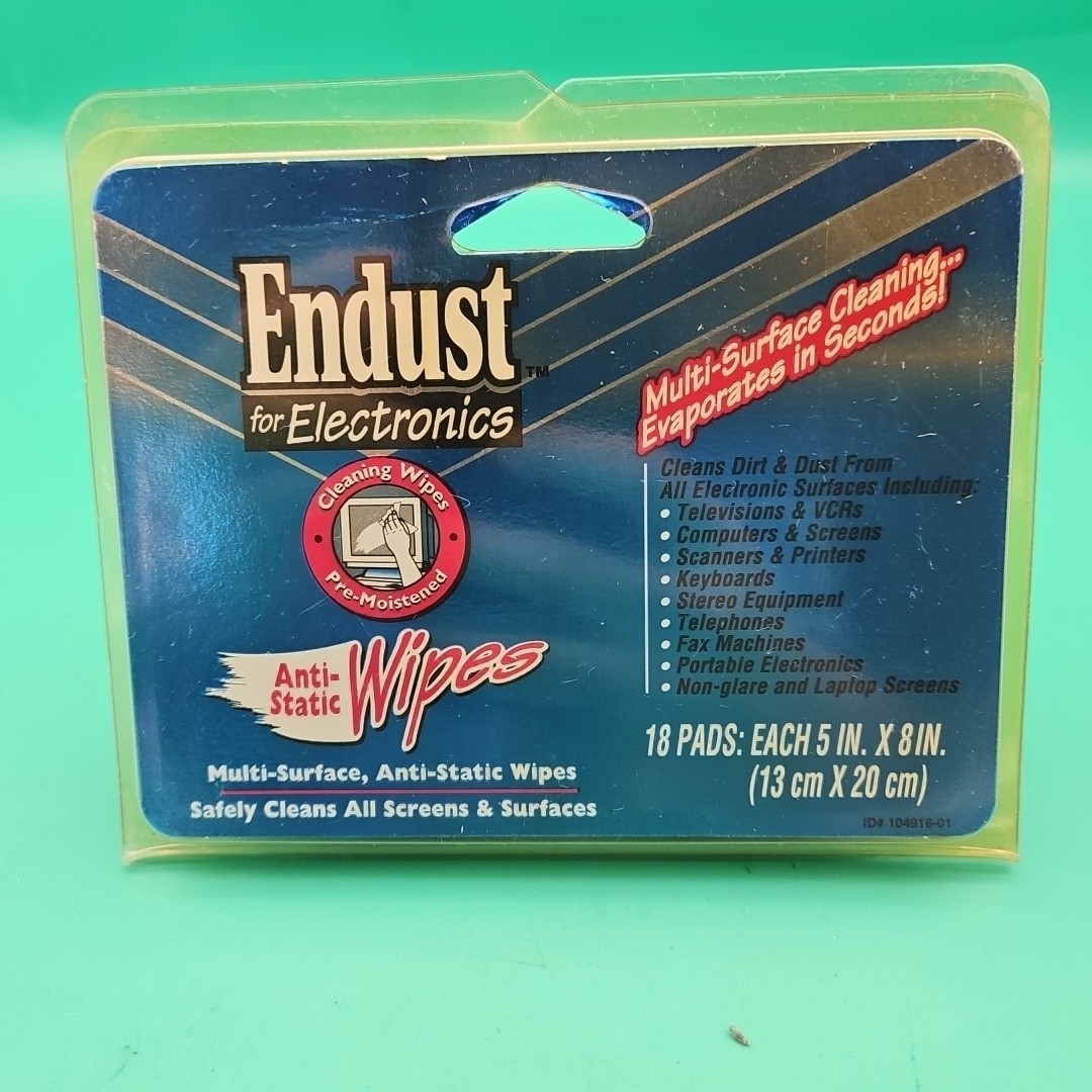 Vintage Endust Anti Static Electronic Wipes 1996 90s New Deadstock 