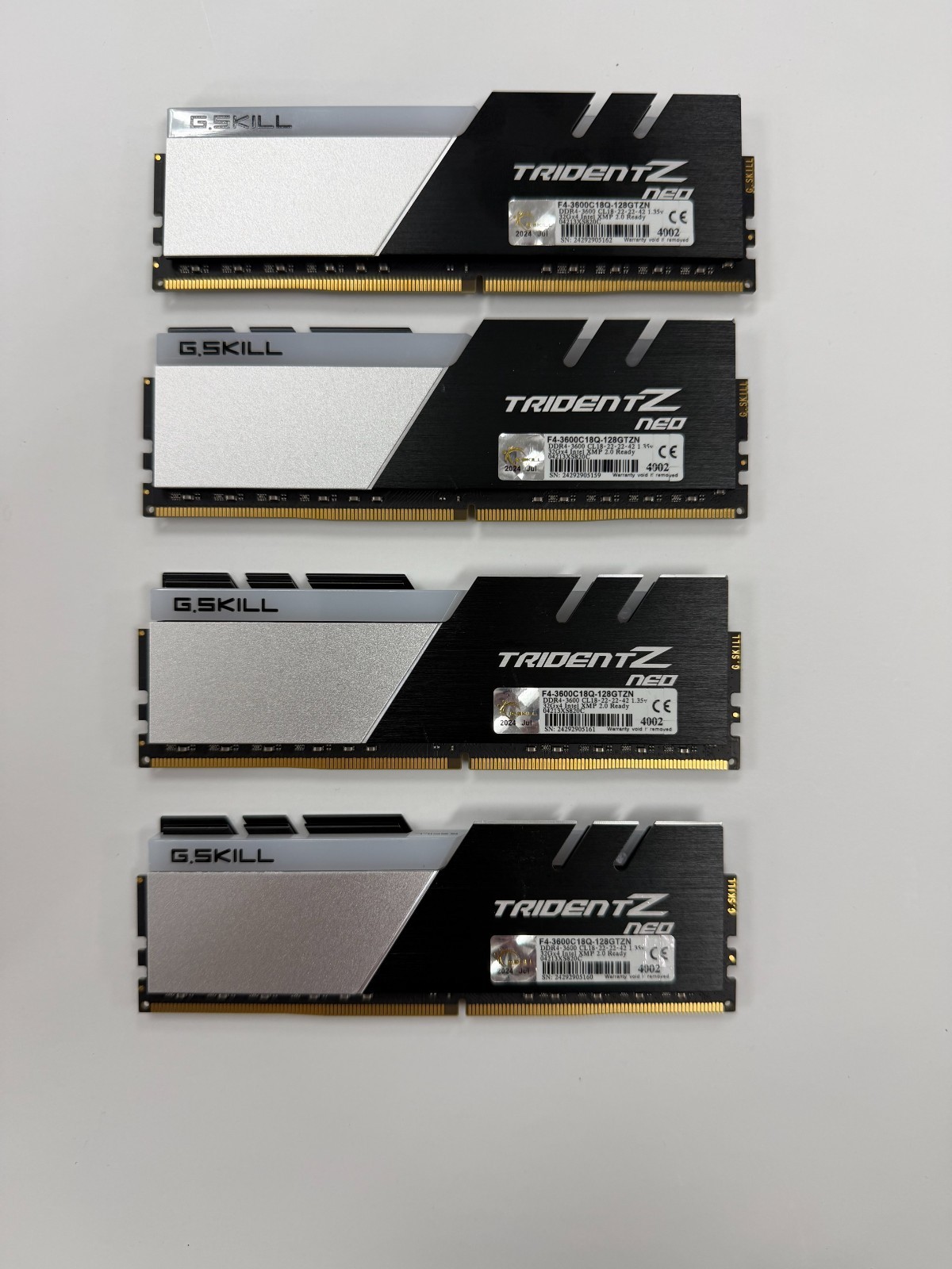 G.Skill Trident Z Neo 128GB (4x32GB) DDR4-3600 RAM F4-3600C18Q-128GTZN