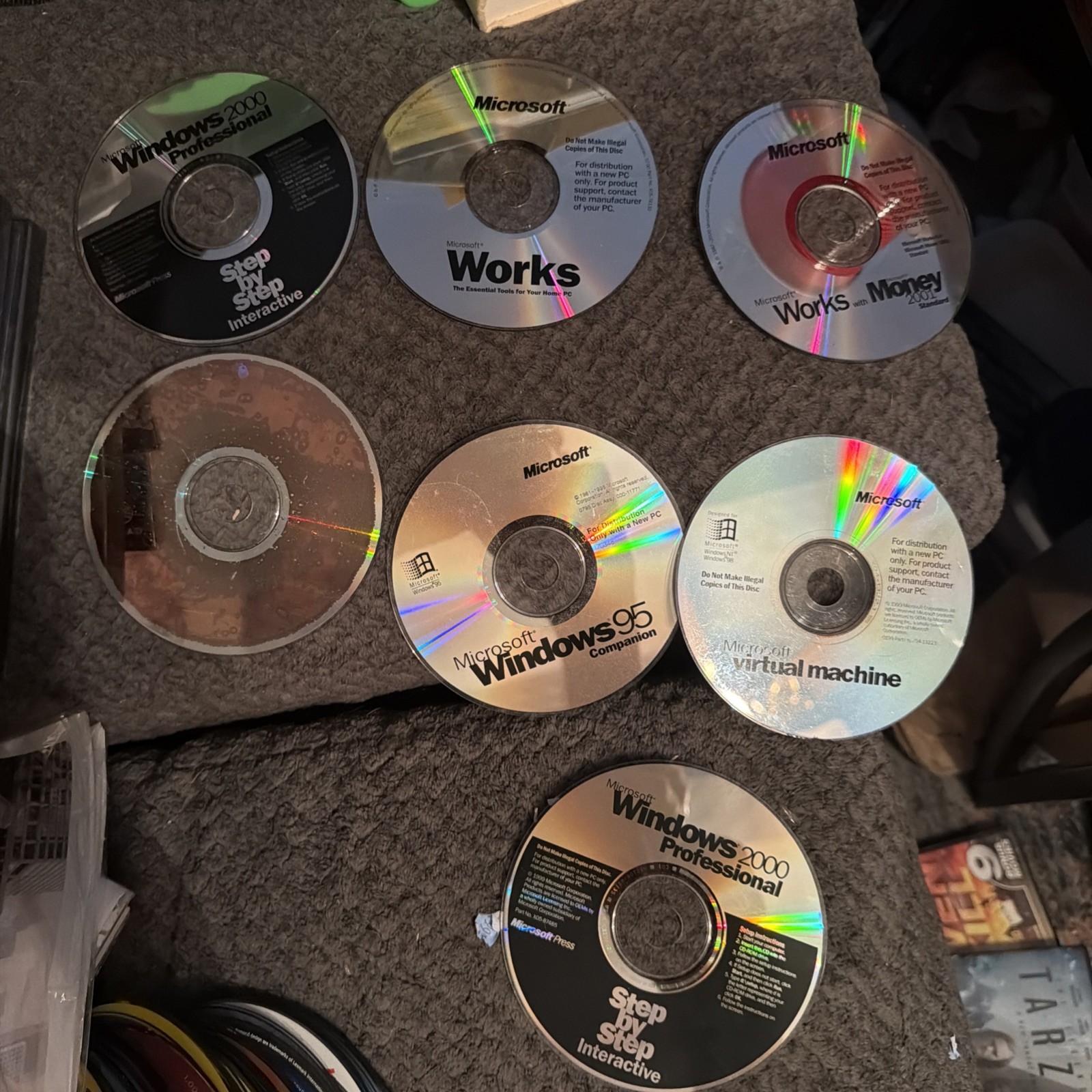 7 Vintage Microsoft Software CDs Lot Windows XP Home 2000 95 Works PC 7 Vintage Microsoft Software CDs Lot Windows XP Home 2000 95 Works PC
